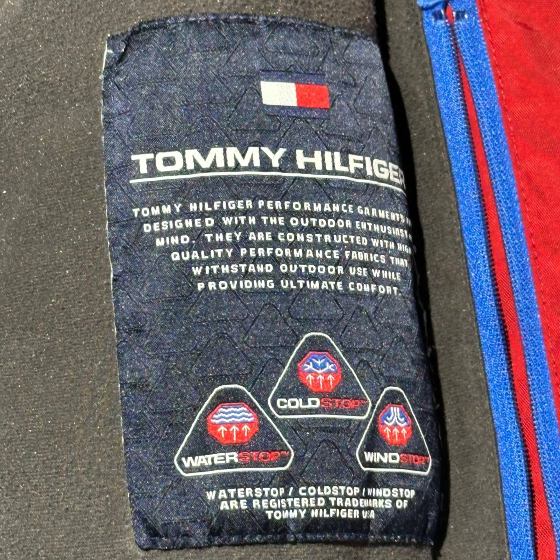 TOMMY HILFIGER(トミーヒルフィガー) 00's Big Size Mountain Parka ビッグ サイズマウンテンパーカー XXL レッド×ブラック