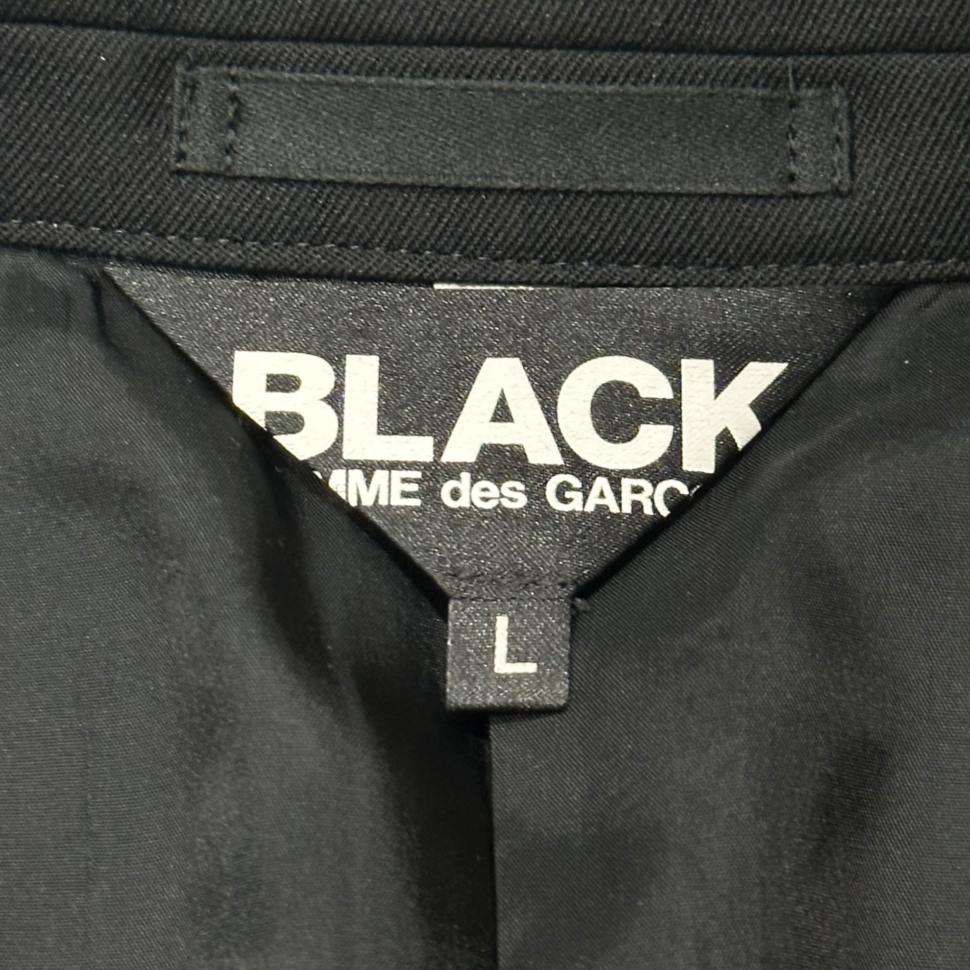 BLACK COMME des GARCONS(ブラックコムデギャルソン) 2023AW Slash Front Pockets Tailored Jacket & Wide leg Shorts Setup スラッシュ フロント ポケット テーラード ジャケット & ショーツ ハーフパンツ セットアップ JKT:1L-J008 BOTTOMS:1L-P011 L ブラック AD2023