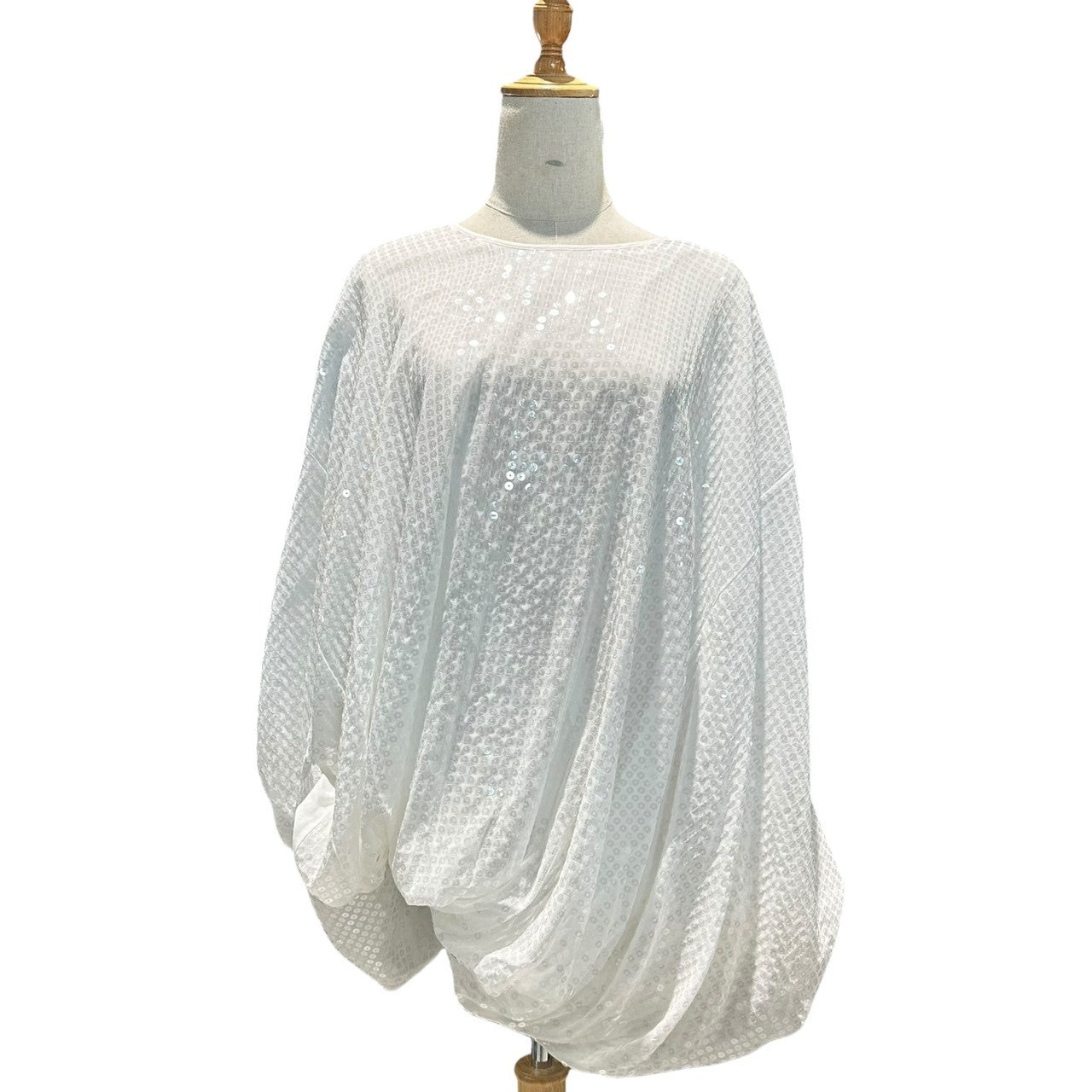 JUNYA WATANABE COMME des GARCONS(ジュンヤワタナベコムデギャルソン) 21SS All-Over Sequined White Blouse オール スパンコール ホワイト ブラウス 表記無(FREE) ホワイト