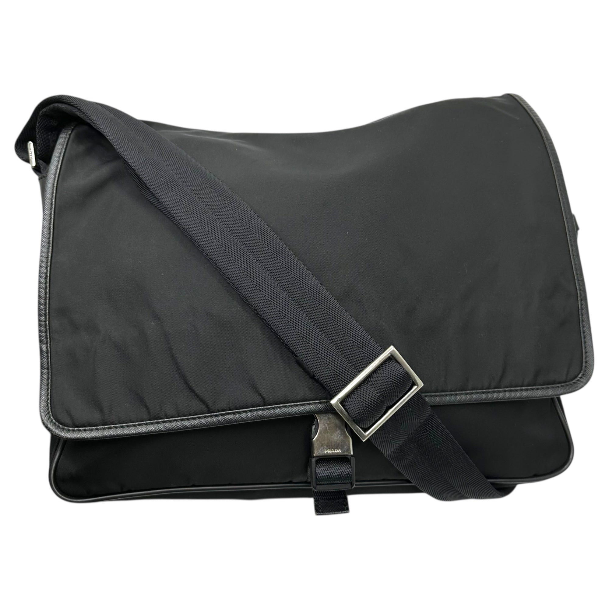 PRADA(プラダ) BORSA A TRACOLLA Messenger Bag ナイロン メッセンジャー バッグ VI158M ブラック ショルダー バッグ