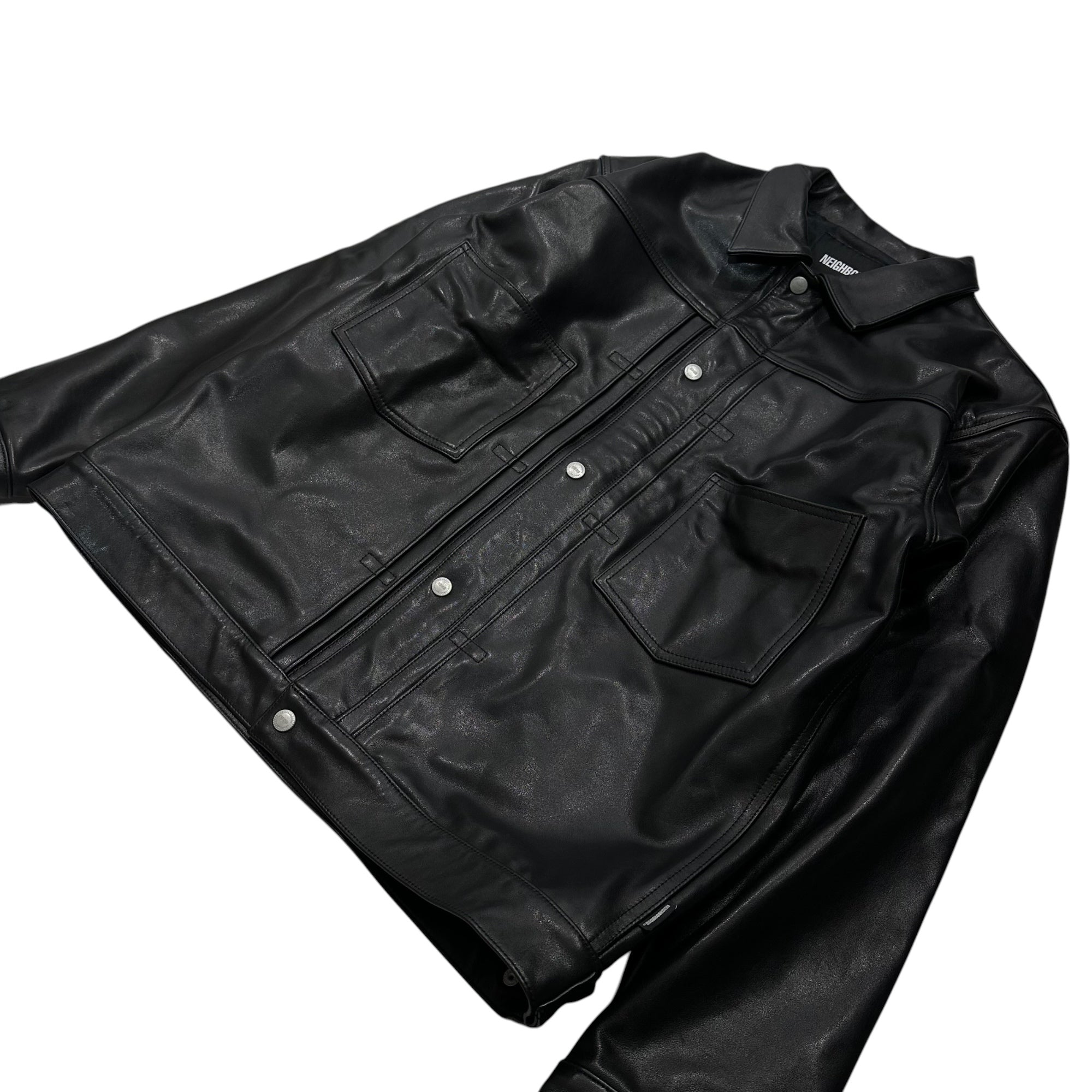 NEIGHBORHOOD(ネイバーフッド) 26SS LEATHER TYPE-2 JACKET レザー タイプ2 ジャケット 261SZNH-JKM02 XL ブラック 3/21発売、完売商品