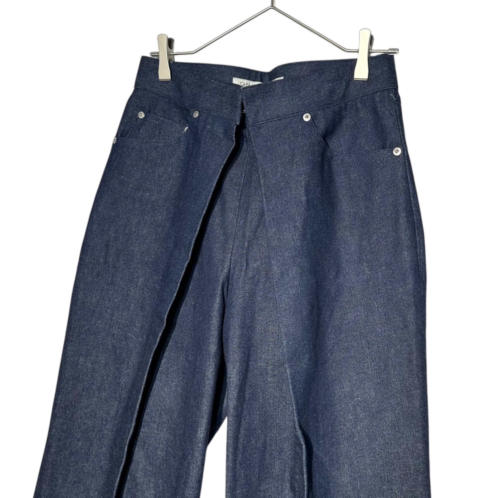 JOHN LAWRENCE SULLIVAN(ジョンローレンスサリバン) Washed denim wide pants ワイド デニム パンツ 2A010 17-59 34 インディゴ バギー