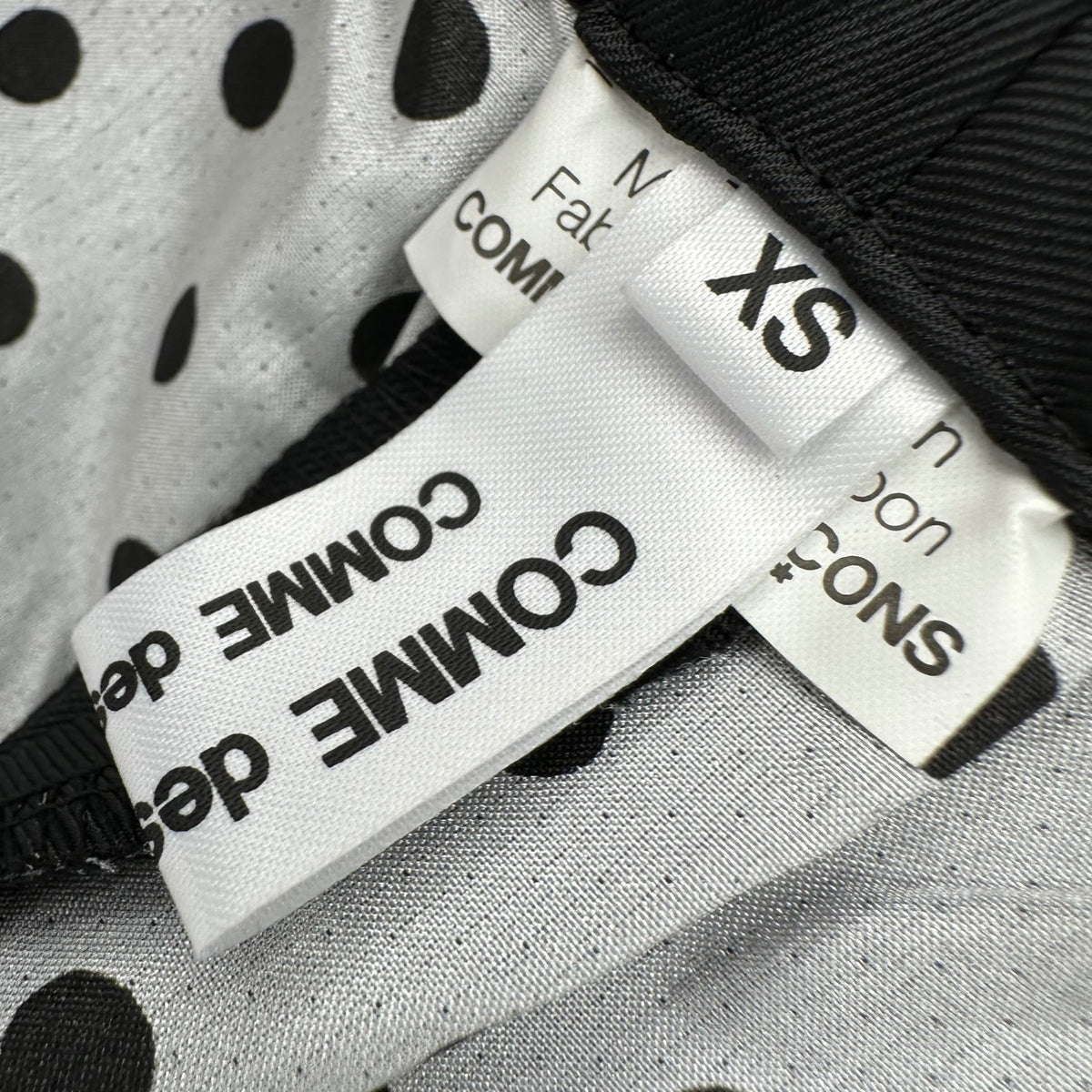 COMME des GARCONS COMME des GARCONS(コムデギャルソンコムデギャルソン) 2009SS Lined Polka Dot Easy Pants 裏地 ドット イージー パンツ RC-P007 XS ブラック×ホワイト AD2008