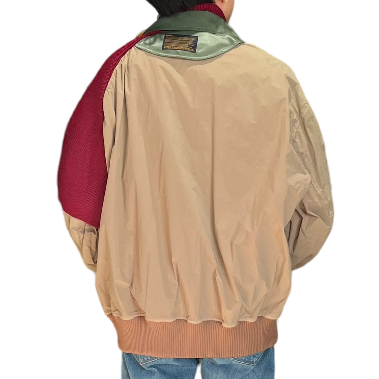 kolor(カラー) 22SS "製品染めNyタイプライター BLOUSON"/異素材ドッキングジャケット 22SCM-G03105 2 ベージュ