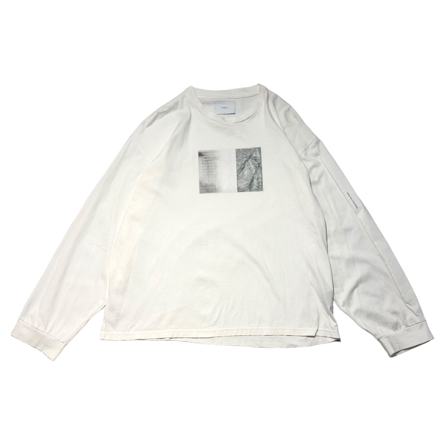stein(シュタイン) OVERSIZED LONG SLEEVE TEE - TO COMPLETE オーバーサイズ ロングスリーブ Tシャツ ST.152 M ホワイト×グレー
