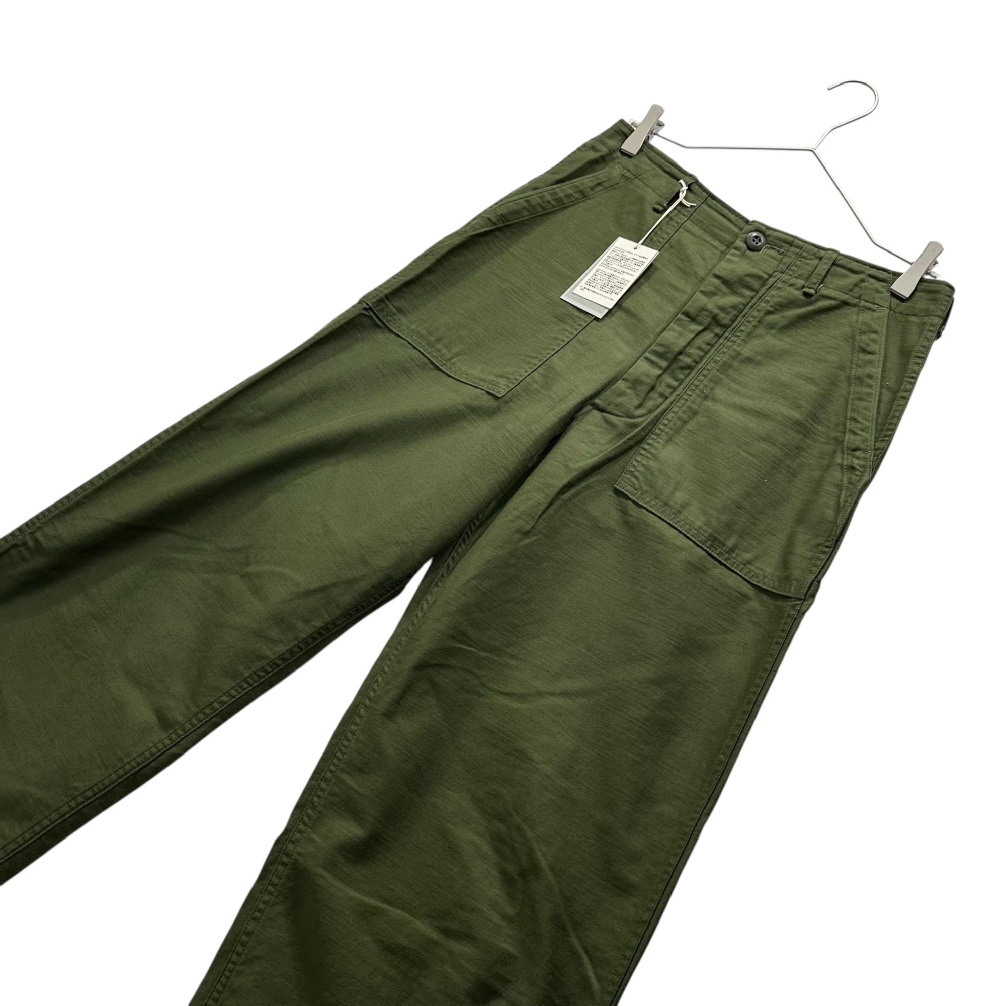 CIOTA(シオタ) 22AW Suvin Cotton Slub Yarn Back Satin Baker Pants スビンコットン ムラ糸 バック サテン ベイカー パンツ PTLM-109M 4 カーキ