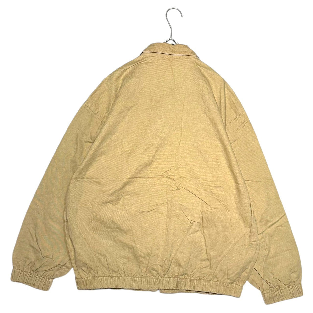 POLO RALPH LAUREN(ポロラルフローレン) 90's One-pointed Logo Zip-up Blouson ワンポイント ロゴ ジップ アップ ブルゾン M ベージュ 90年代 ヴィンテージ 古着 スイングトップ