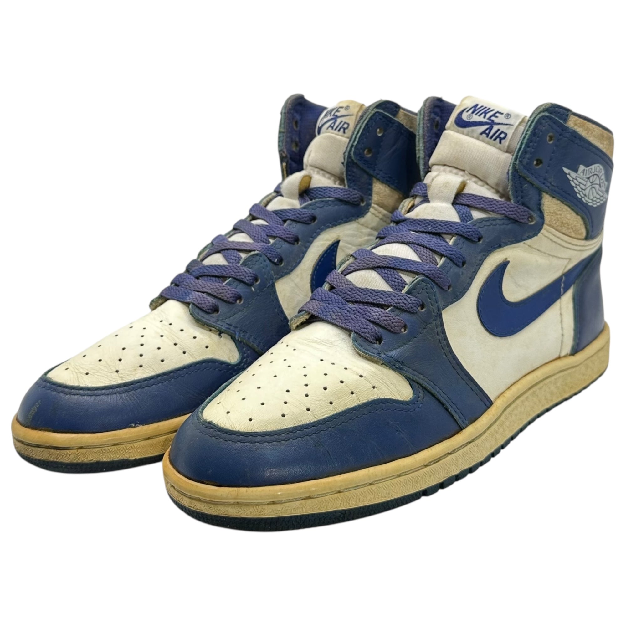 NIKE(ナイキ) 1985 AIR JORDAN 1 ”KENTUCKY” WHITE ROYAL エアジョーダン 1 ケンタッキー ホワイト ロイヤル US 9程度(27cm程度) ブルー×ホワイト 80’s 80年代 1985年製 ヴィンテージ AJ1 ハイカット スニーカー