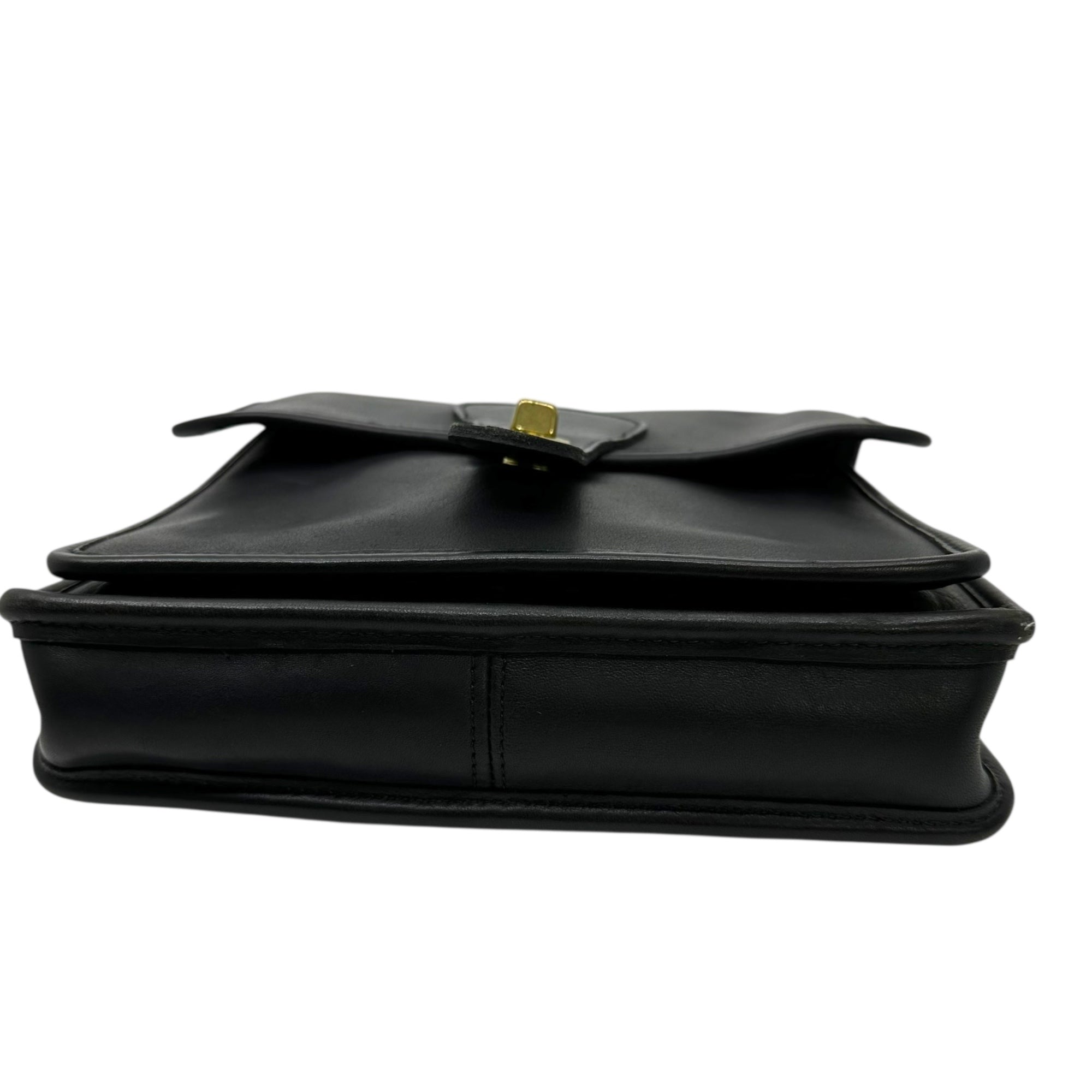 OLD COACH(オールドコーチ) Willis Turnlock Leather 2-Way Shoulder Bag ウィリス ターンロック レザー 2WAY ショルダー バッグ 5130 ブラック