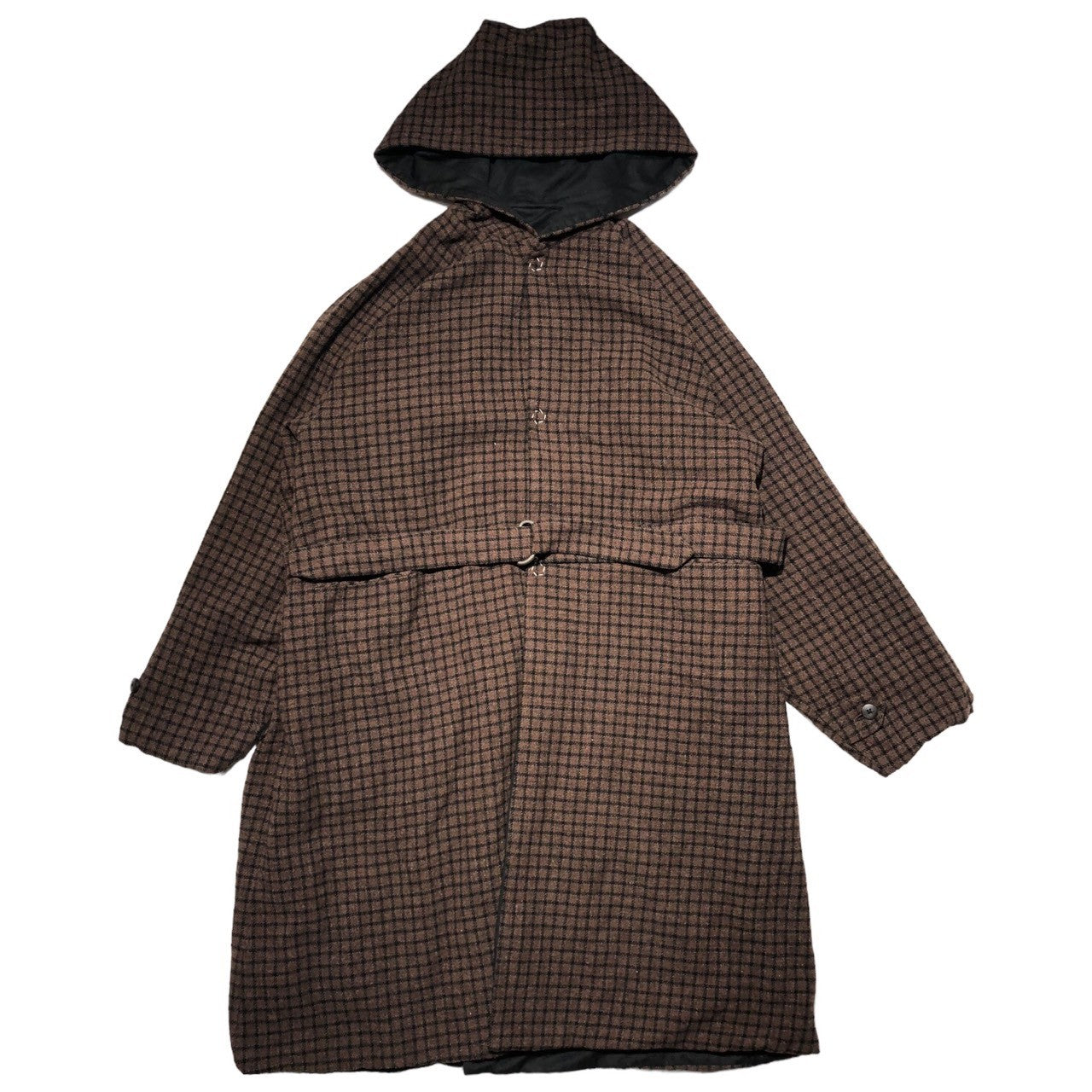 SUNSEA(サンシー) 17AW W-face check jedi coat ダブルフェイス チェック ジェダイ コート 表記無し(FREE) ブラウン×ブラック リバーシブル