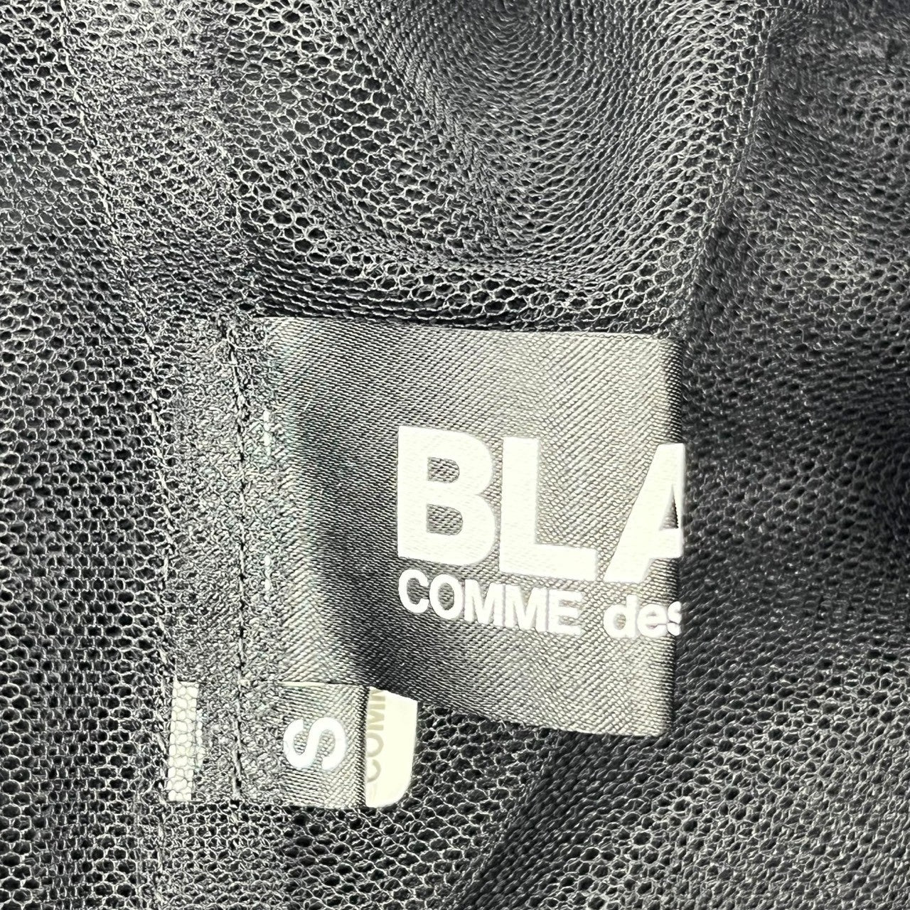 BLACK COMME des GARCONS(ブラックコムデギャルソン) 22AW tulle docking long jacket チュール ドッキング ロング ジャケット 1J-J030 S ブラック AD2022 テーラード