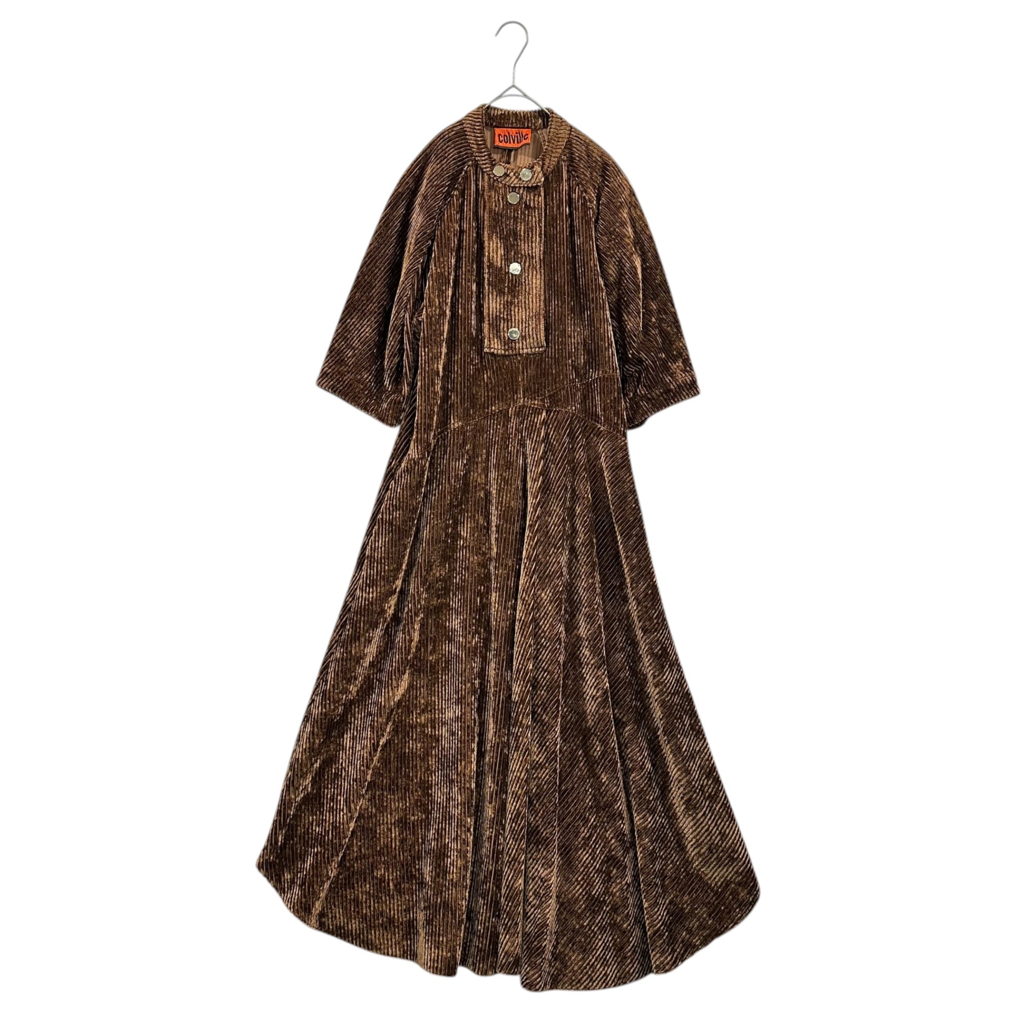 COLVILLE(コルヴィル) HOURGLASS DRESS コーデュロイ ドレス ワンピース FREE ブラウン 太畝 元MARNIデザイナー 国内定価196,900円(税込)