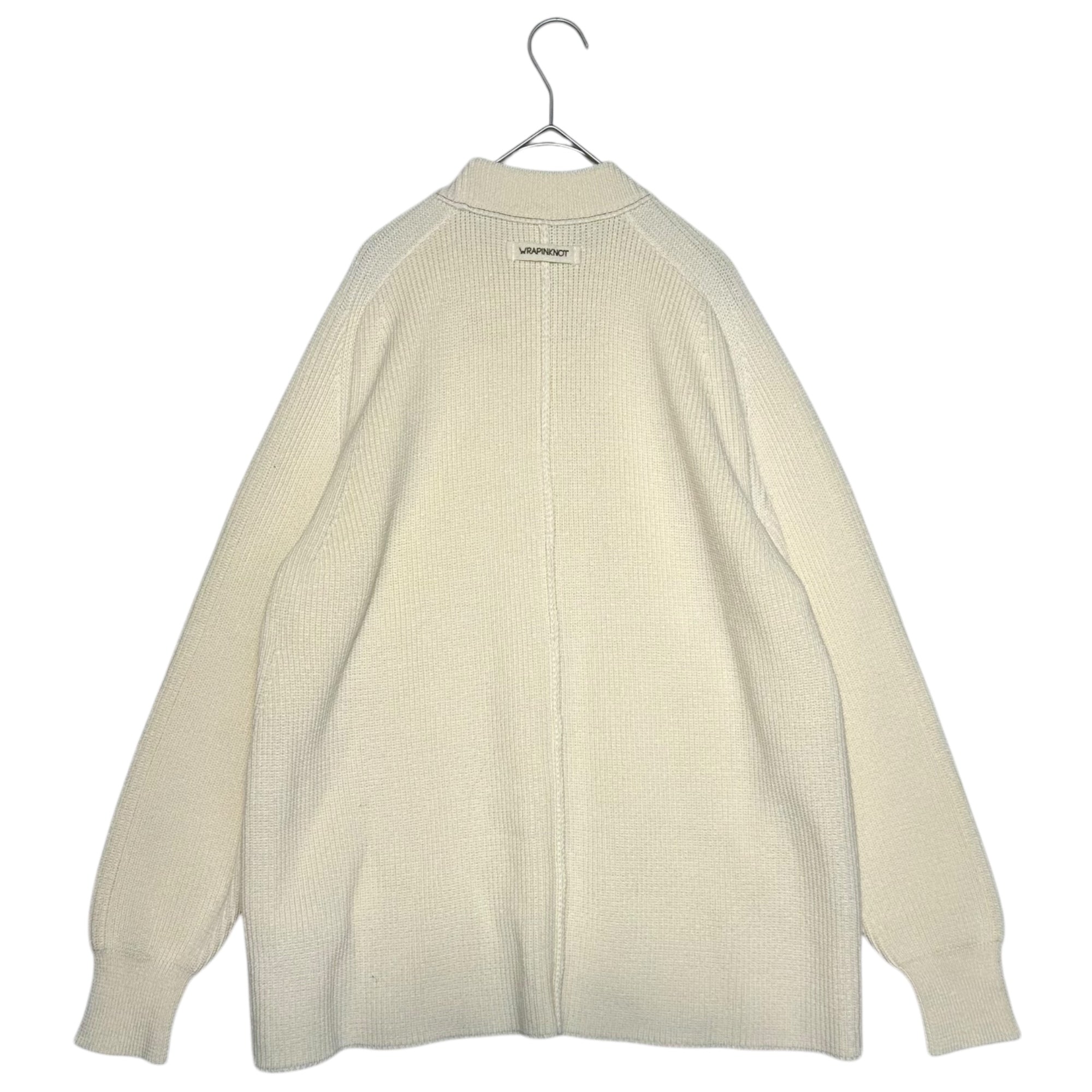 WRAPINKNOT(ラッピンノット) Wool Rib Knit リブ ウール ニット WK20W-P002 0 ホワイト セーター
