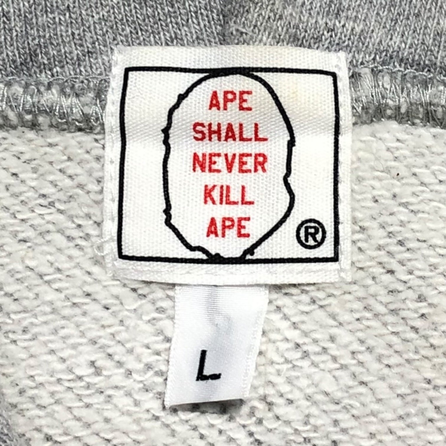 A BATHING APE(アベイシングエイプ) 00's zip hoodie vest SWAROVSKI ジップ フーディー ベスト スワロフスキー ノースリーブパーカー L グレー