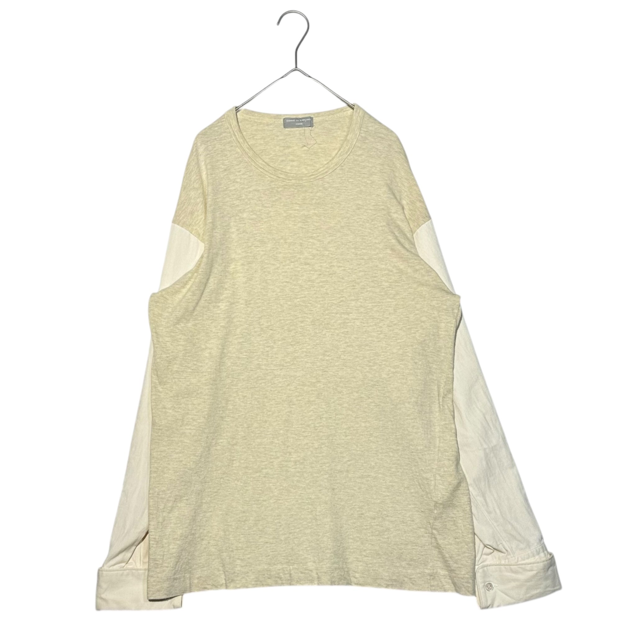 COMME des GARCONS HOMME(コムデギャルソンオム) 80's Shirt Sleeve Long Sleeve Pullover 80年代 シャツ スリーブ 長袖 プルオーバー HT-040060 FREE アイボリー