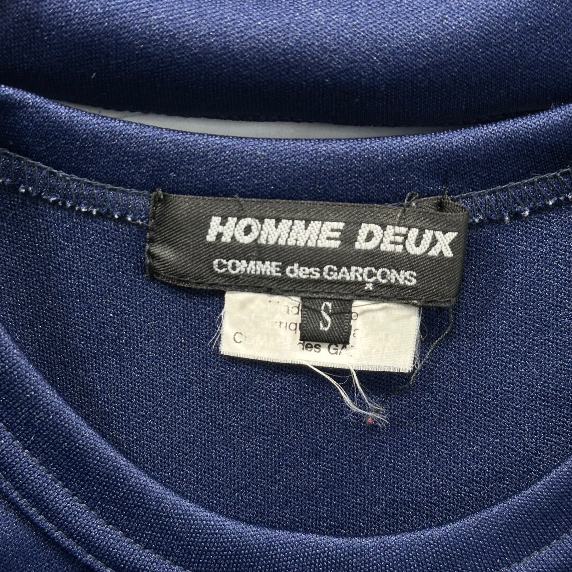 COMME des GARCONS HOMME DEUX(コムデギャルソンオムドゥ) 19AW T-Shirt Docking Truck Jacket T-シャツ ドッキング トラック ジャケット DD-T007 S ネイビー AD2019