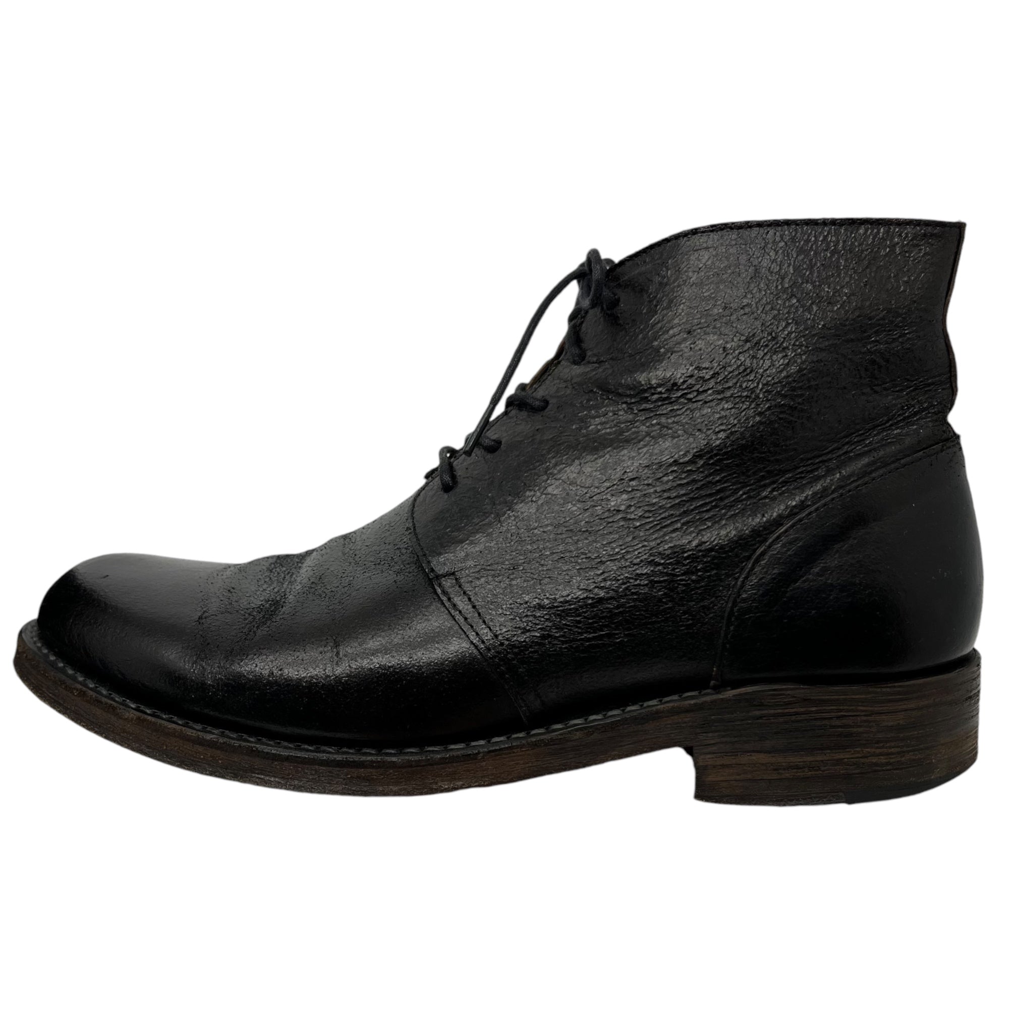 N4(エヌフォー) 5 hole lace up boots 5ホール レースアップ ブーツ 1 ブラック