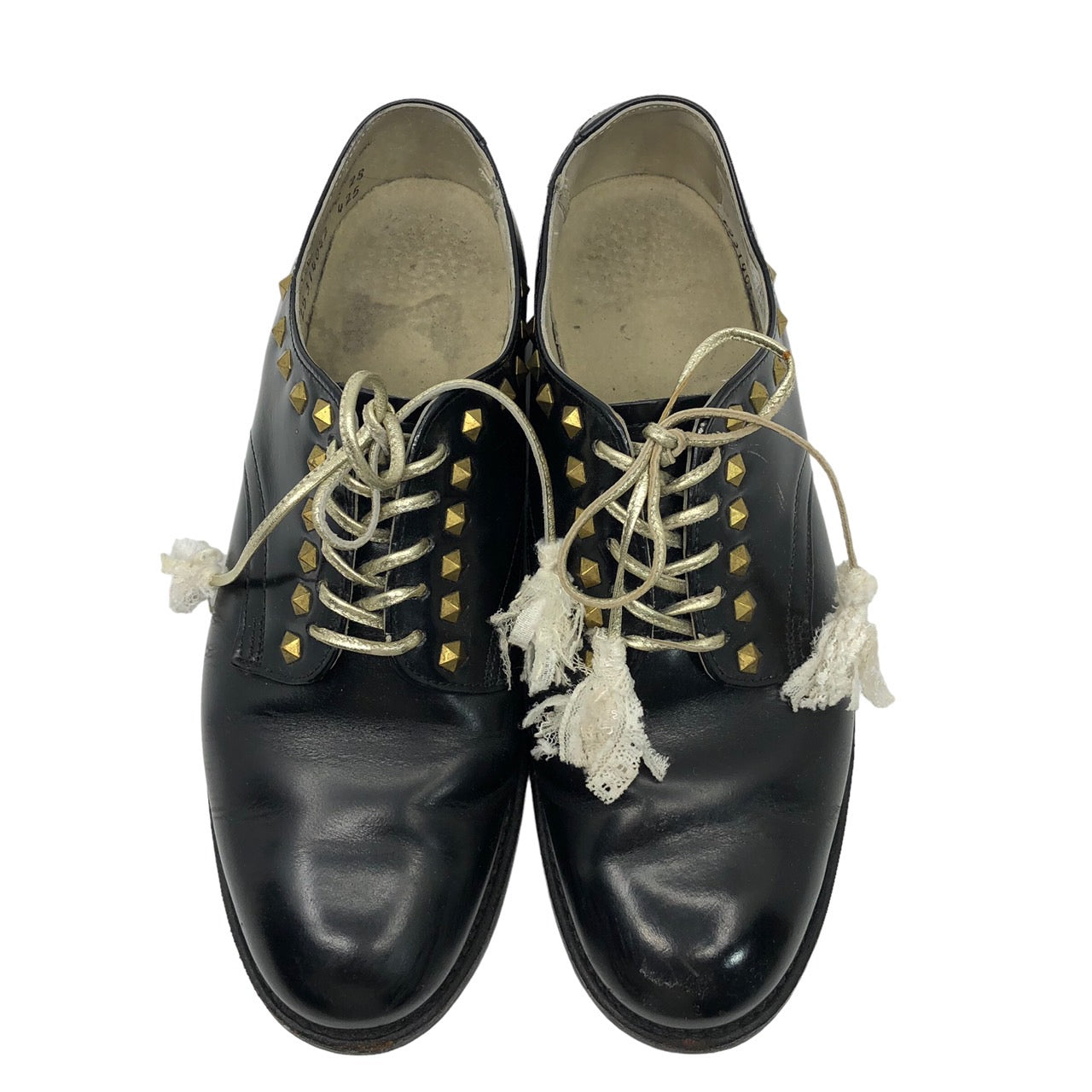 VINTAGE REMAKE(ヴィンテージリメイク) 95's WOLVERINE REMAKE SHOES SP0100-95-D-1090 24.5 ブラック スタッズ装飾・レース装飾カスタム