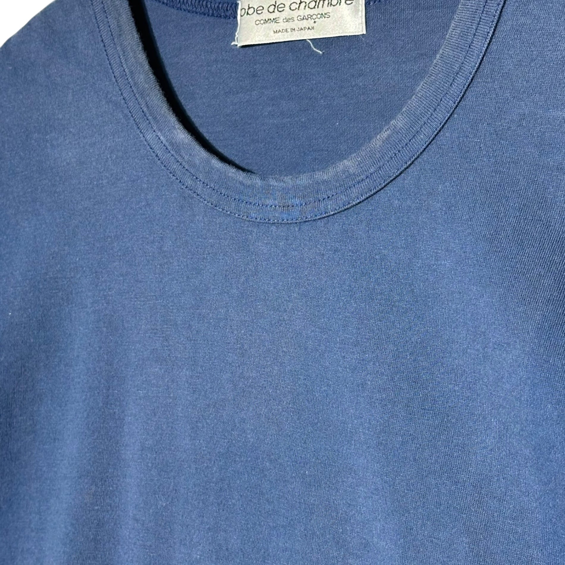 robe de chambre COMME des GARCONS(ローブドシャンブルコムデギャルソン) 03SS Side Pocket S/S T-Shirt 製品染め サイド ポケット 半袖 Tシャツ RI-T014 表記無(M程度) ブルー AD2002