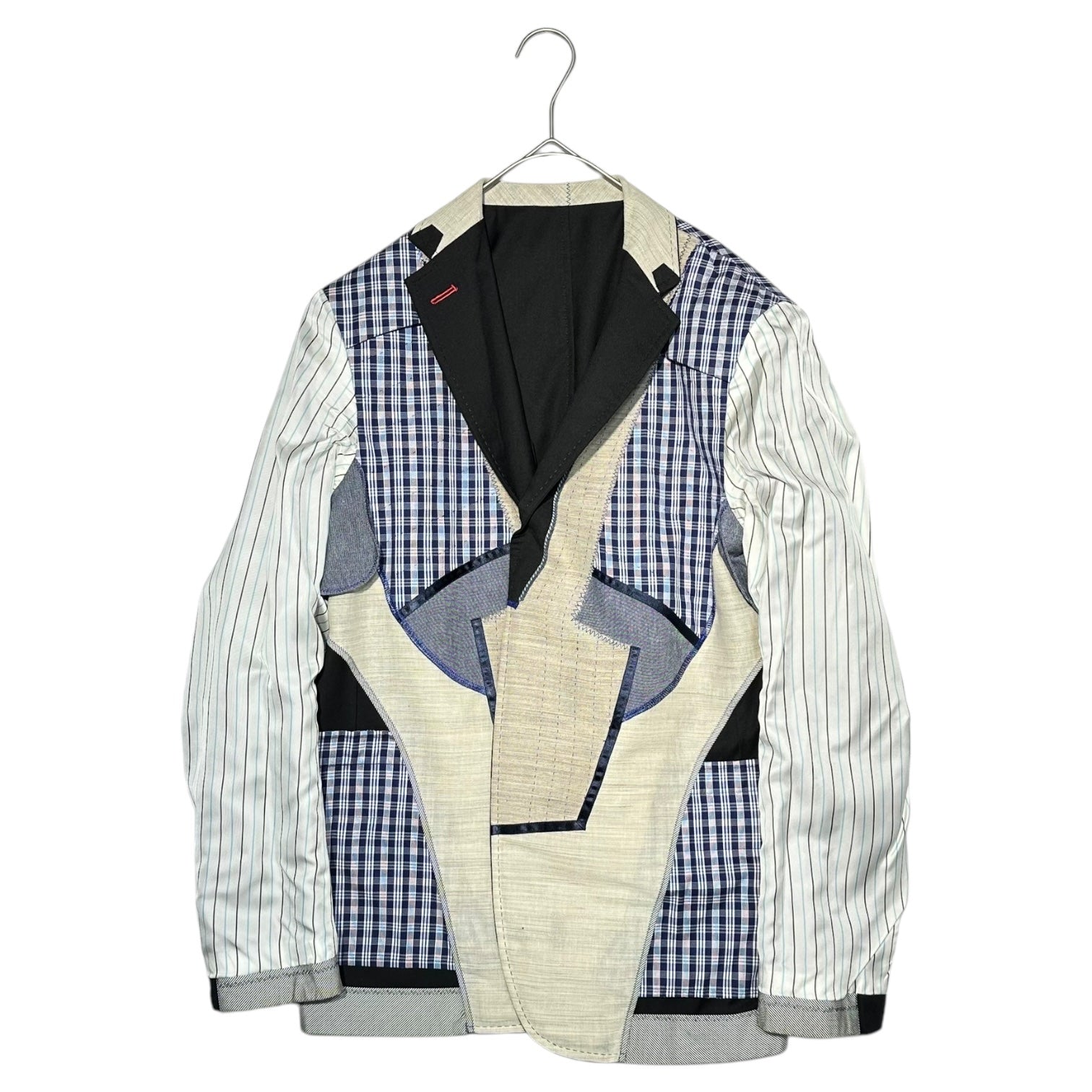 COMME des GARCONS JUNYA WATANABE MAN(コムデギャルソンジュンヤワタナベマン) 13SS Lined Design Tailored Jacket & Cinch-back tapered slacks 裏地 デザイン テーラード ジャケット & シンチバック テーパード スラックス セットアップ WK-J015 WK-P015 S ブラック AD2012