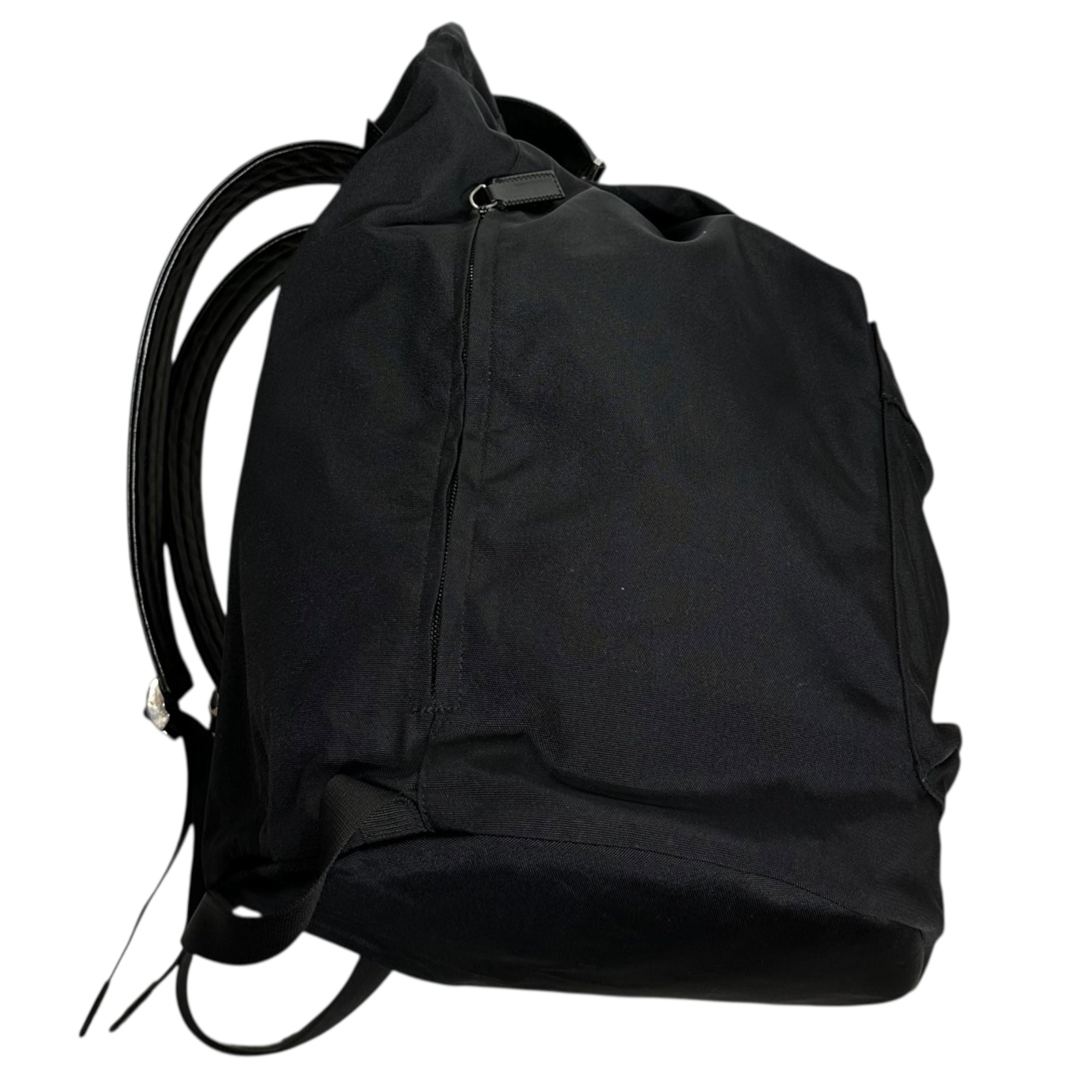 GUCCI(グッチ) Nylon Leather Jackie Drawstring Backpack ナイロン レザー ジャッキー 巾着 リュック 019・0585 ブラック OLD リュックサック デイパック