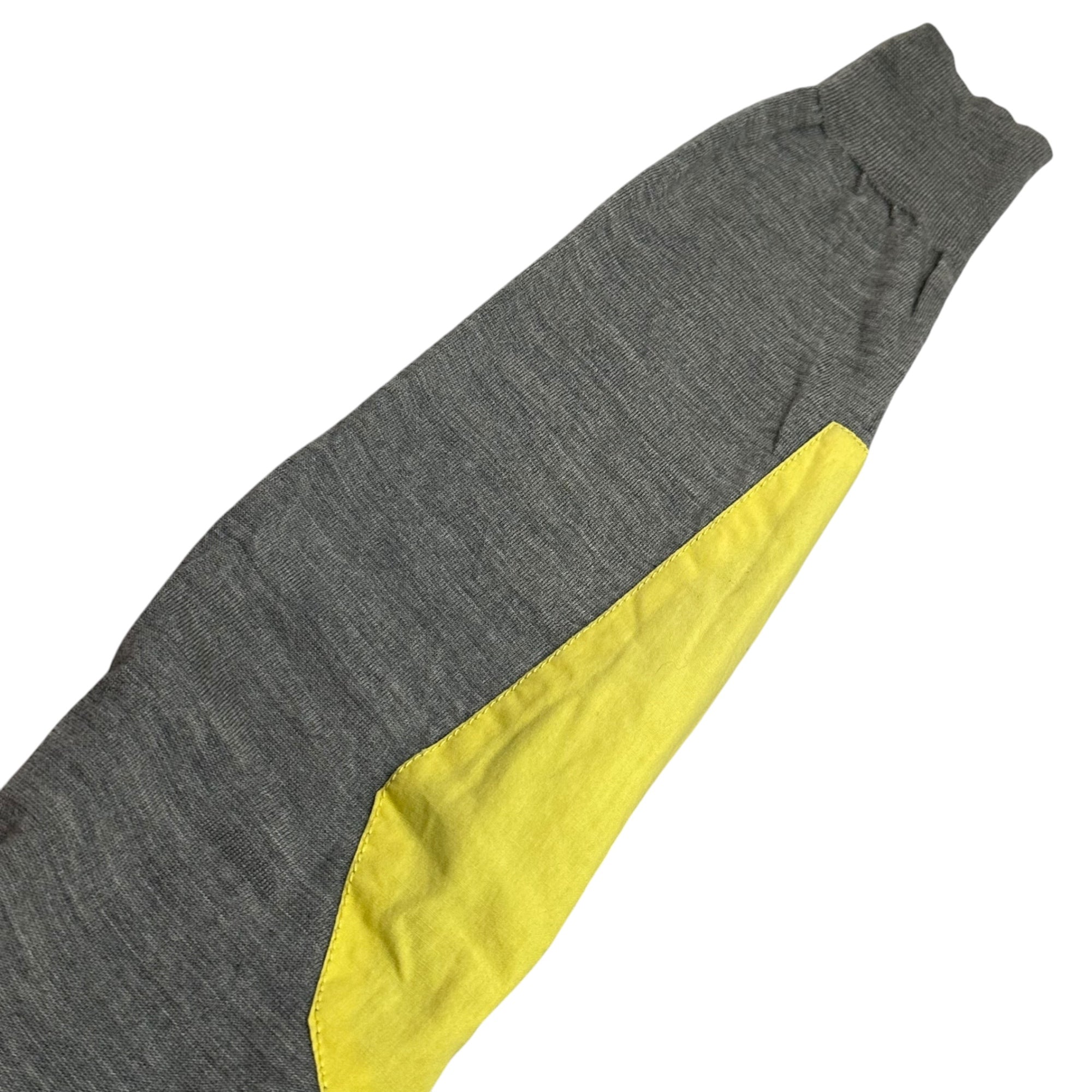 VISVIM(ビズビム/ヴィズヴィム) 2000’s Wool Elbow Patch Sweater ウール エルボーパッチ ニット M グレー×イエロー