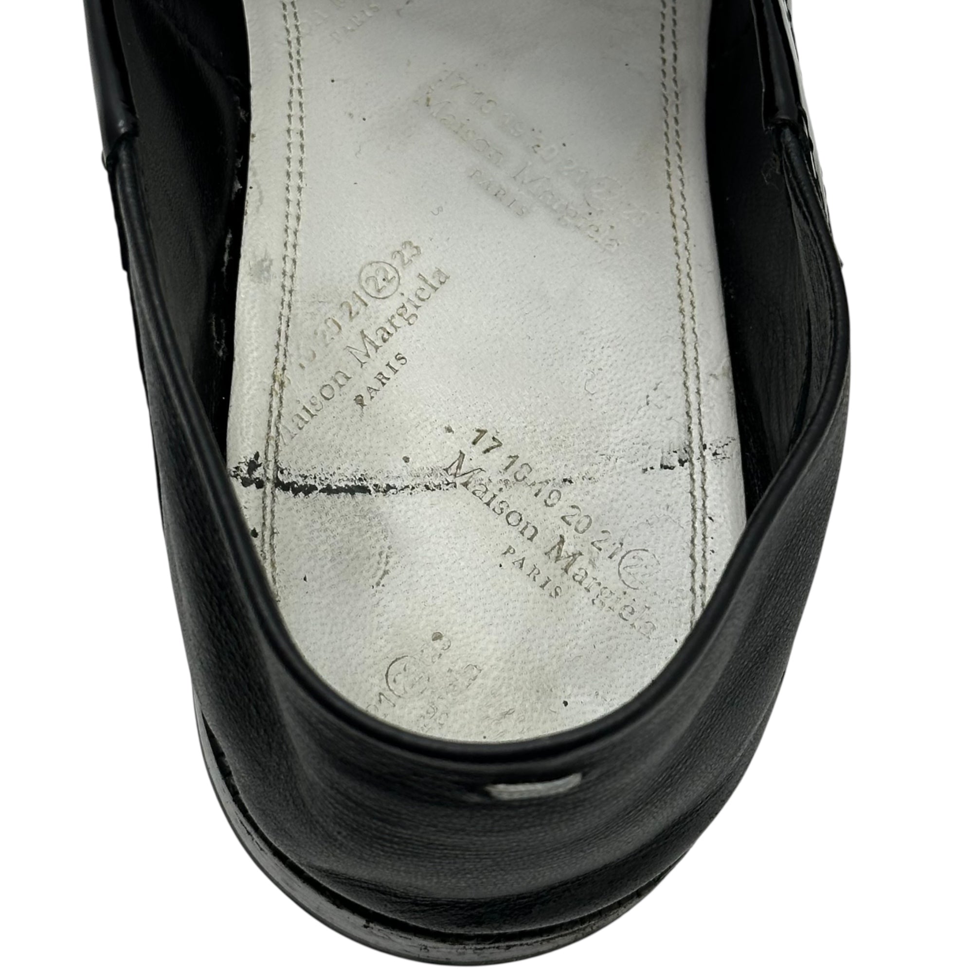 MAISON MARGIELA(メゾンマルジェラ) TABI Loafers - High-Shine Leather 足袋 ローファー 39(24.5~25.0cm程度) ブラック
