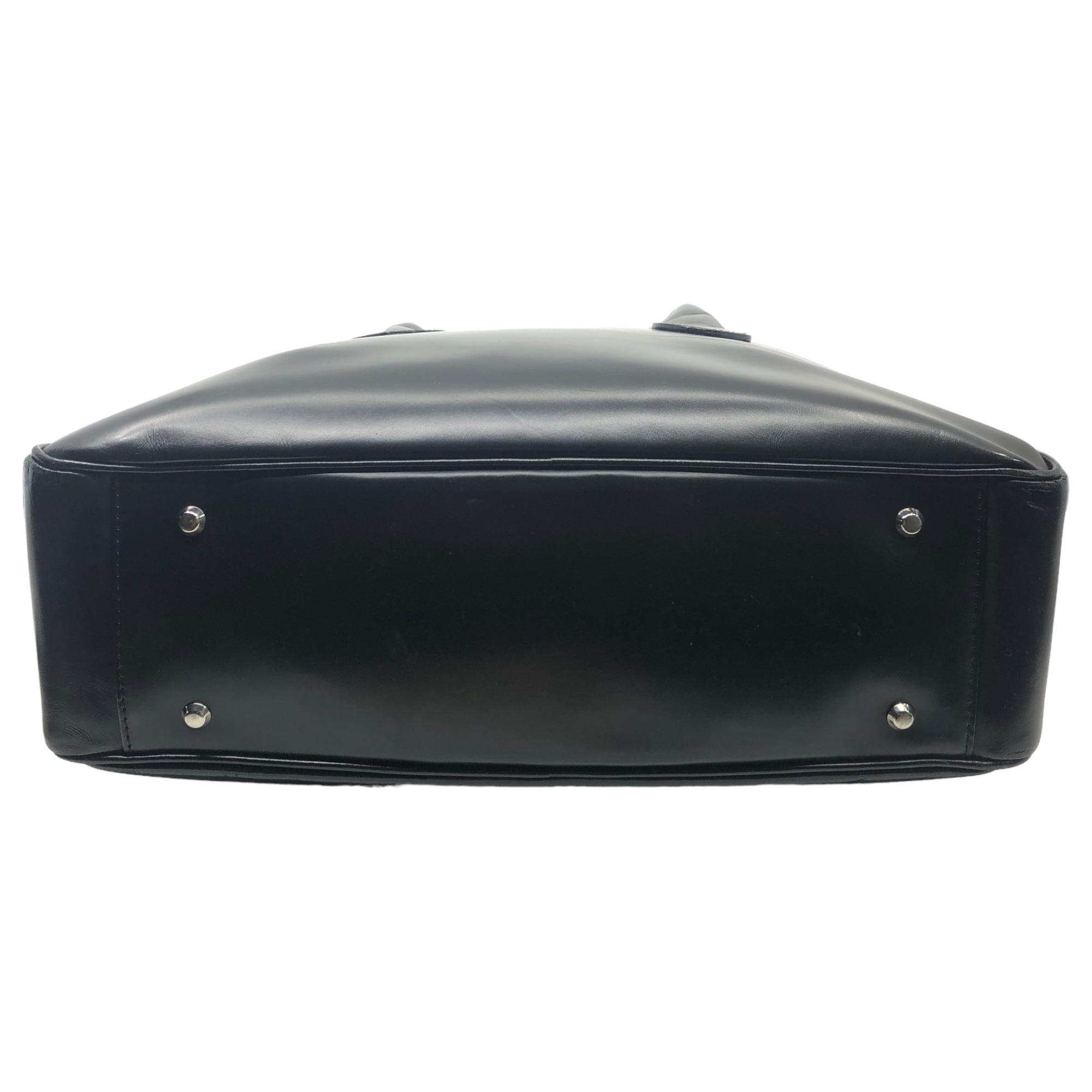 COMME des GARCONS(コムデギャルソン) Aoyama limited leather trapezoid bag 青山限定 レザー台形バッグ 牛革 ブラック