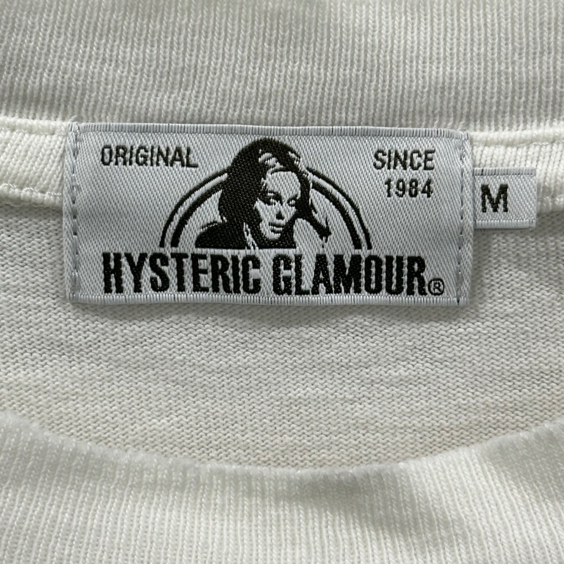 HYSTERIC GLAMOUR(ヒステリックグラマー) 18SS Fire Logo long tee ファイヤー ロゴ ロングTシャツ 02181CL01 M ホワイト×レッド 長袖