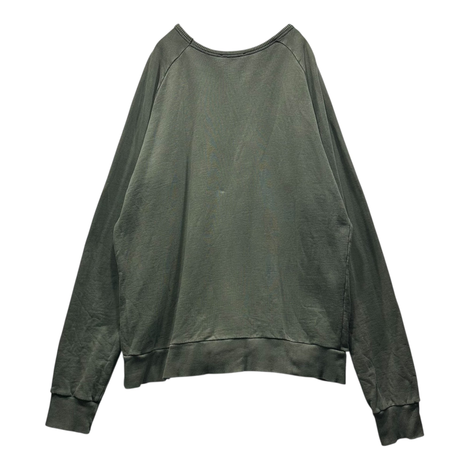 REIGN ITALIA(レインイタリア) Stitch and Print Sweatshirt ステッチ アンド プリント スウェット AF167 F060 4001 L カーキ