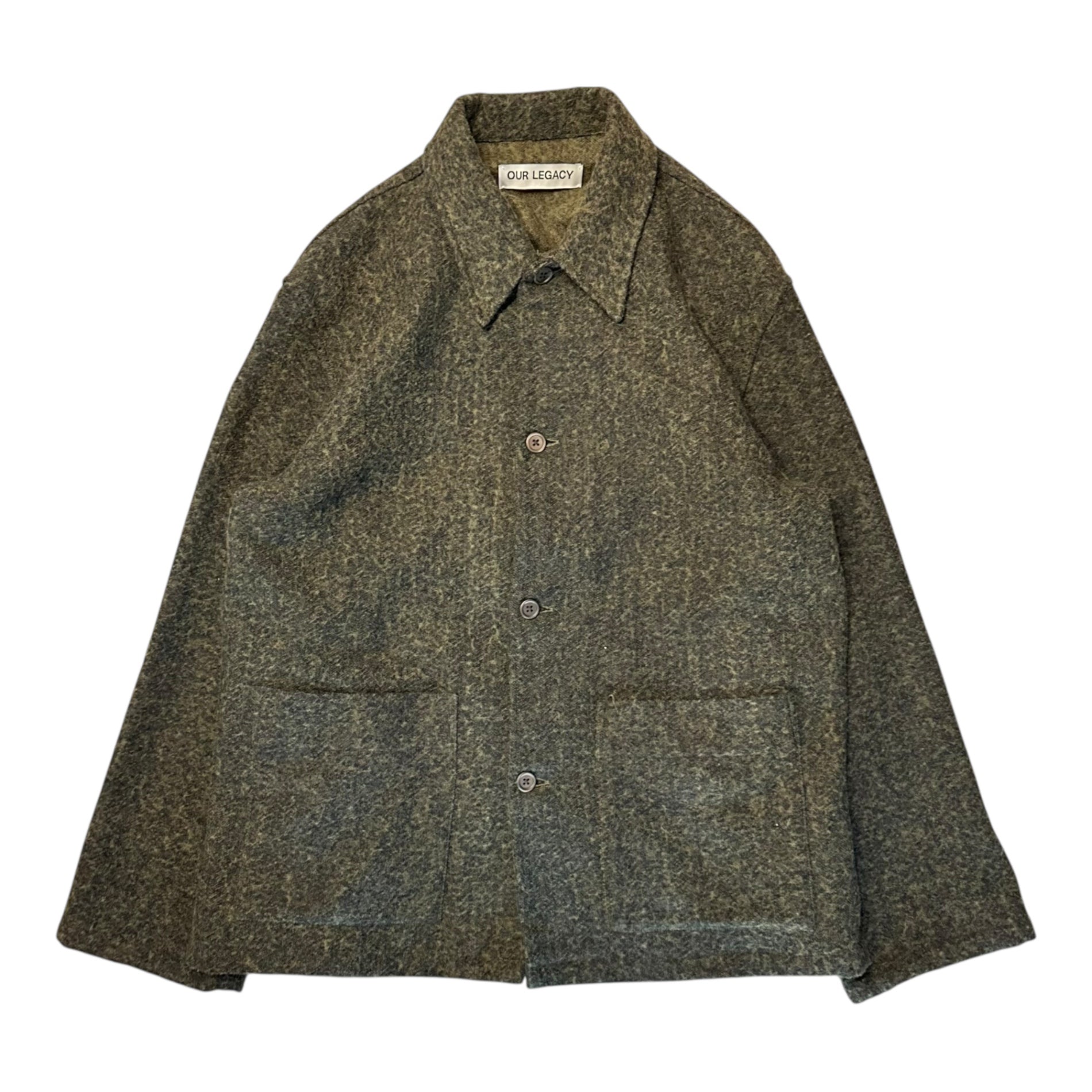 OUR LEGACY(アワーレガシー) 23AW HAVEN JACKET ヘイブン ジャケット M4236HM 44 ブラック×カーキ ウール カバーオール