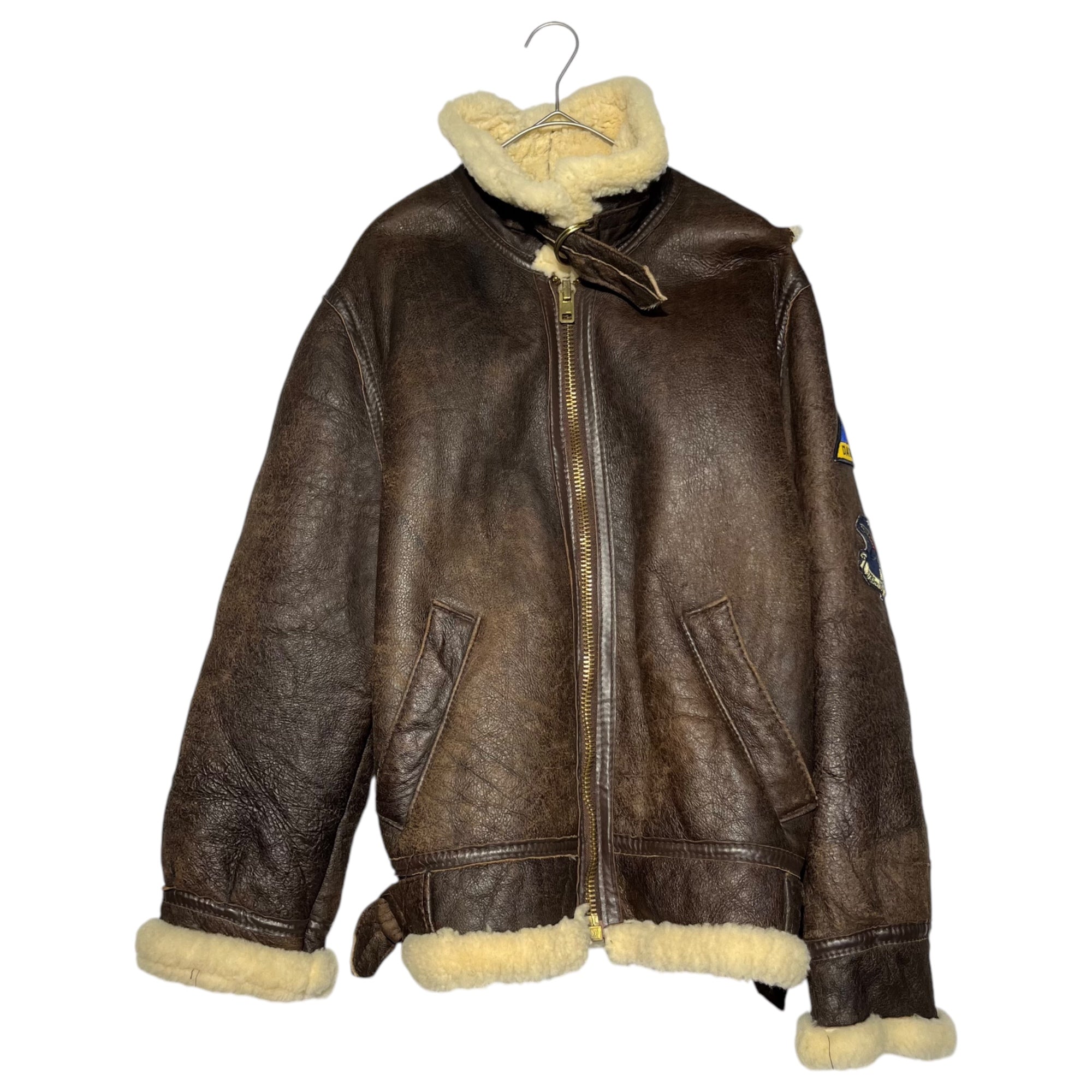 RUNWAY BY TANCO(ランウェイバイタンコ) B3 Shearling flight jacket ムートン フライト ジャケット 38(M) ブラウン ミリタリー ボア USA製