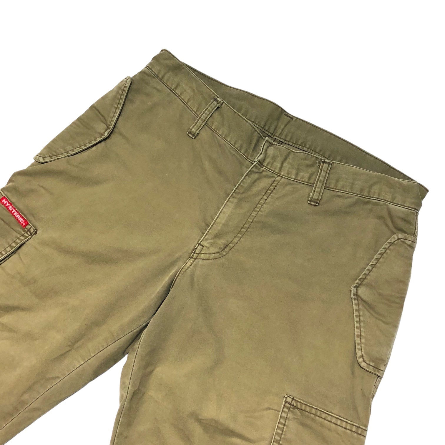 HYSTERIC GLAMOUR(ヒステリックグラマー) 00'sロゴタグカーゴパンツ 2AP-1530 FREE オリーブ メンズ着用可 00s Y2K 初期