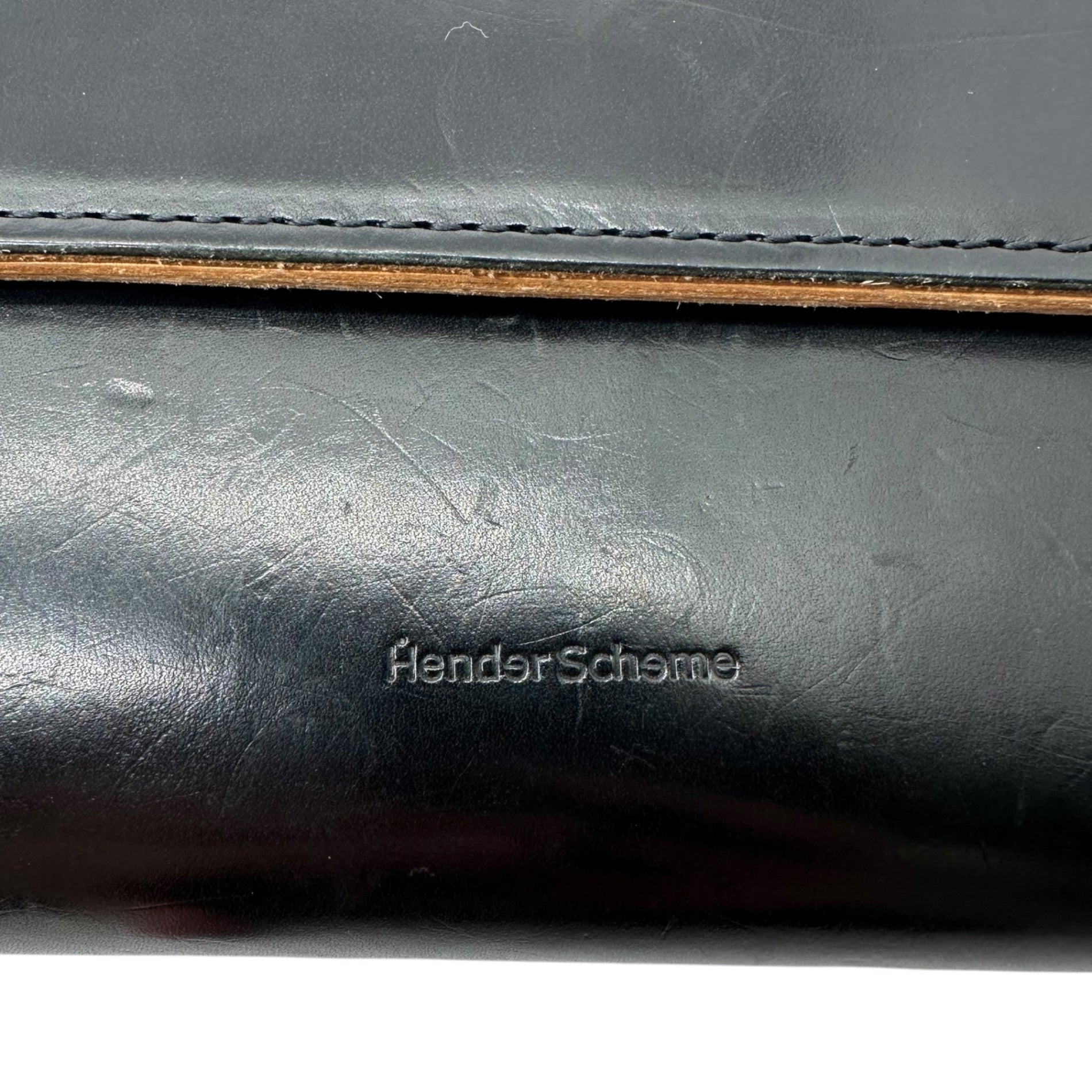 Hender Scheme(エンダースキーマ) bellows wallet black ベローズ ウォレット 3つ折り 財布 レザー ブラック 参考定価39,600円(税込)