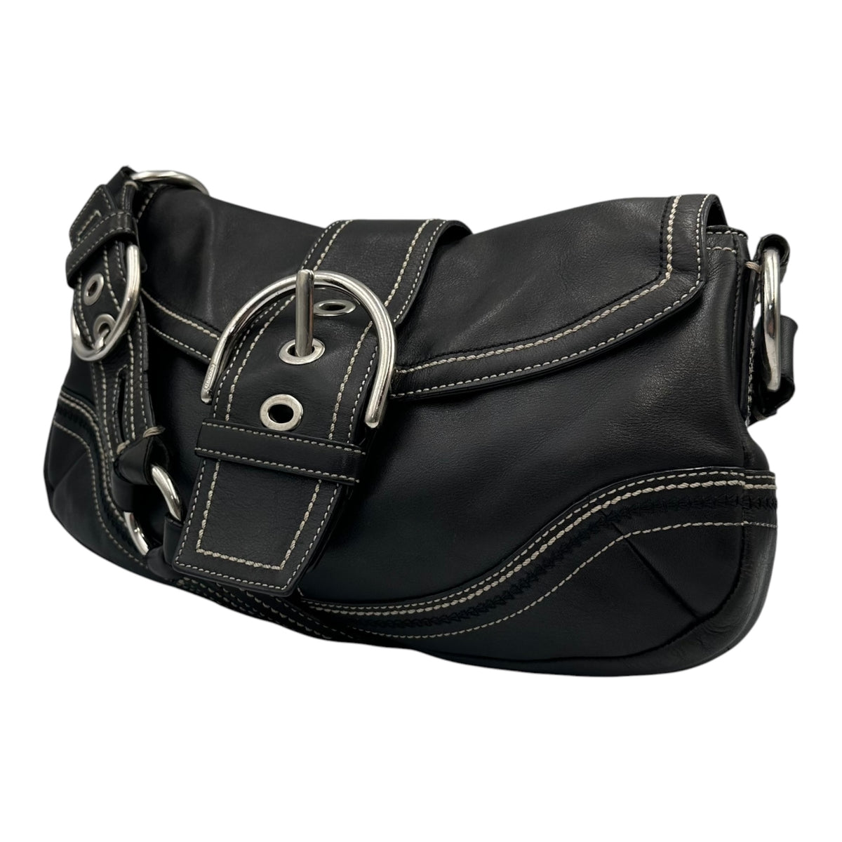COACH(コーチ) SOHO Leather One-Shoulder Bag レザー ワンショルダー バッグ Y2K 10578 ブラック