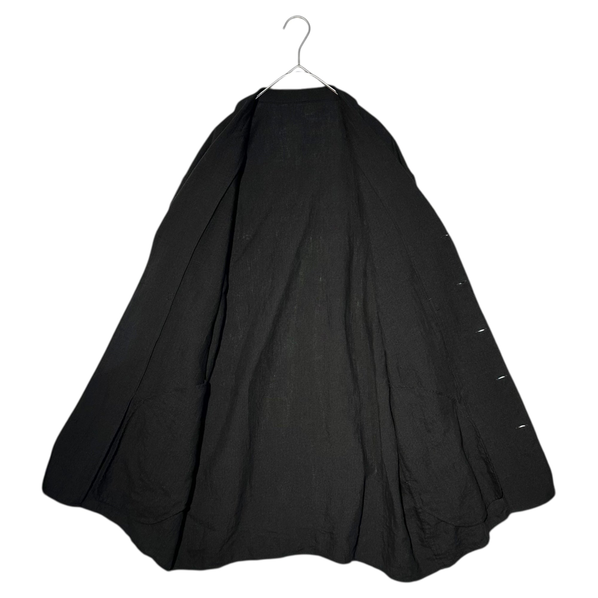 YOHJI YAMAMOTO POUR HOMME(ヨウジヤマモトプールオム) 19SS 5B Linen Oversized Shirt Jacket 5B リネン オーバーサイズ シャツ ジャケット HH-B95-315 1 ブラック