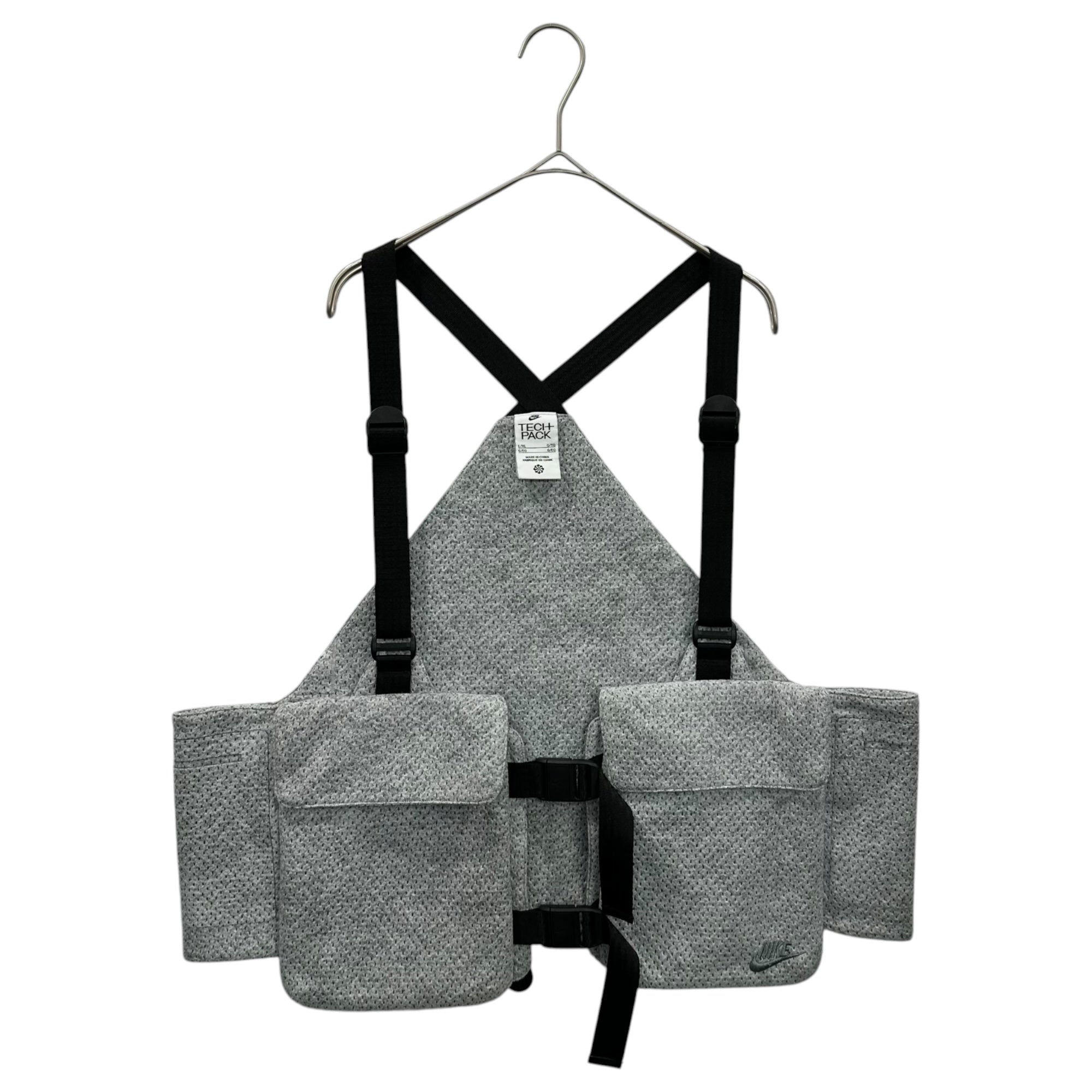 NIKE(ナイキ) Tech Pack Utility Vest 'Grey' テック パック ユーティリティー ベスト DX9404-077 L/XL グレー×ブラック