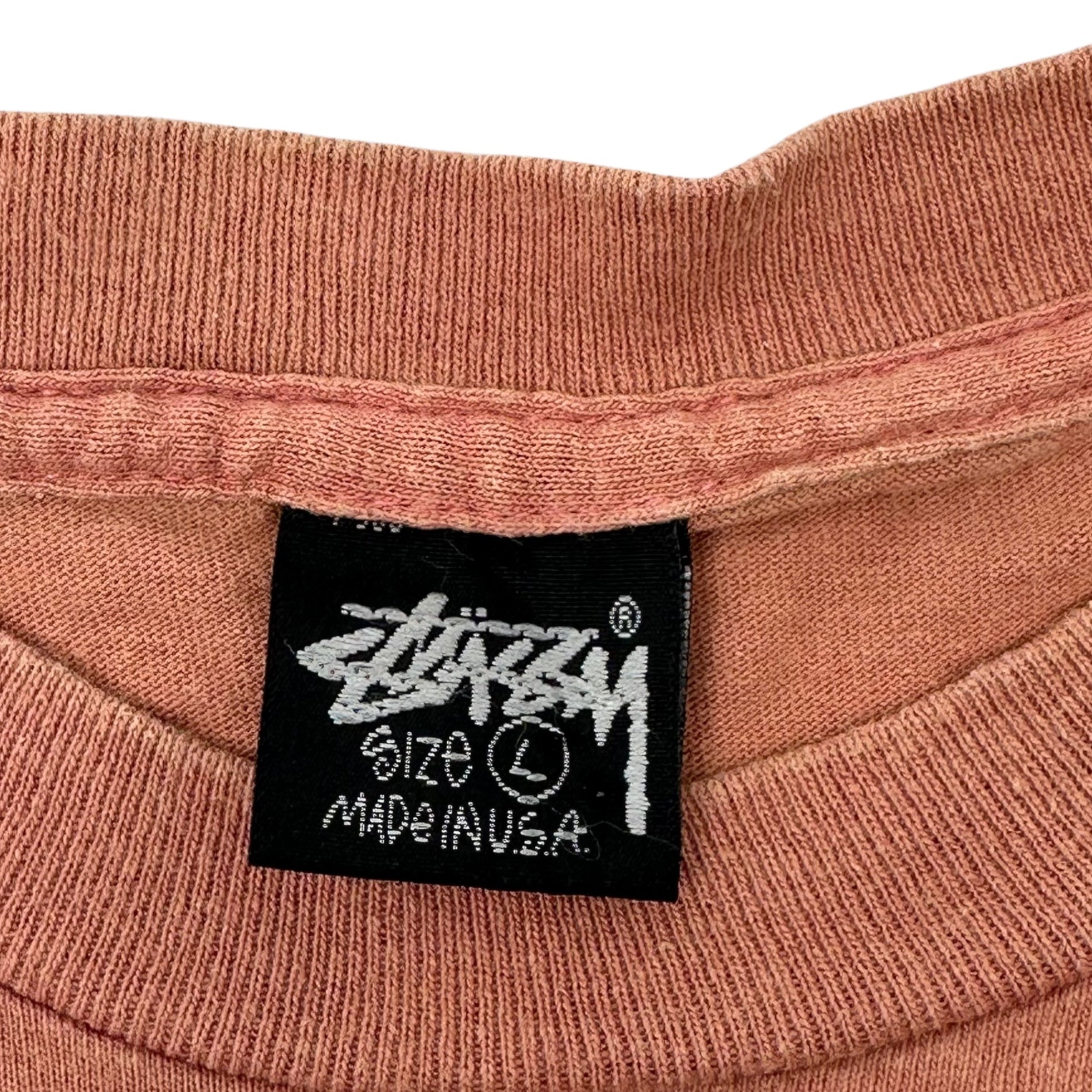 STUSSY(ステューシー) 80's Dragon Logo Print Vintage T-Shirt ドラゴン ロゴ プリント Tシャツ L オレンジ 80年代 黒タグ 半袖 龍