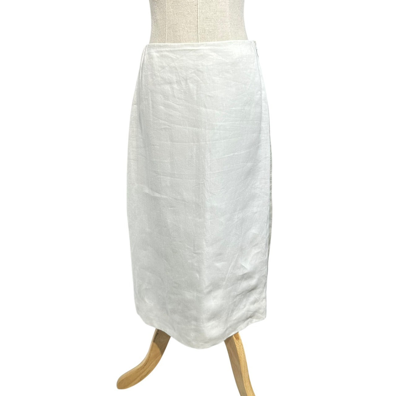 HERMES by Martin Margiela(エルメス バイ マルタン マルジェラ) Margiela period linen bicolor skirt マルジェラ期 リネン バイカラー スカート 38(M程度) ホワイト×ベージュ エルメスジャポンタグ付属