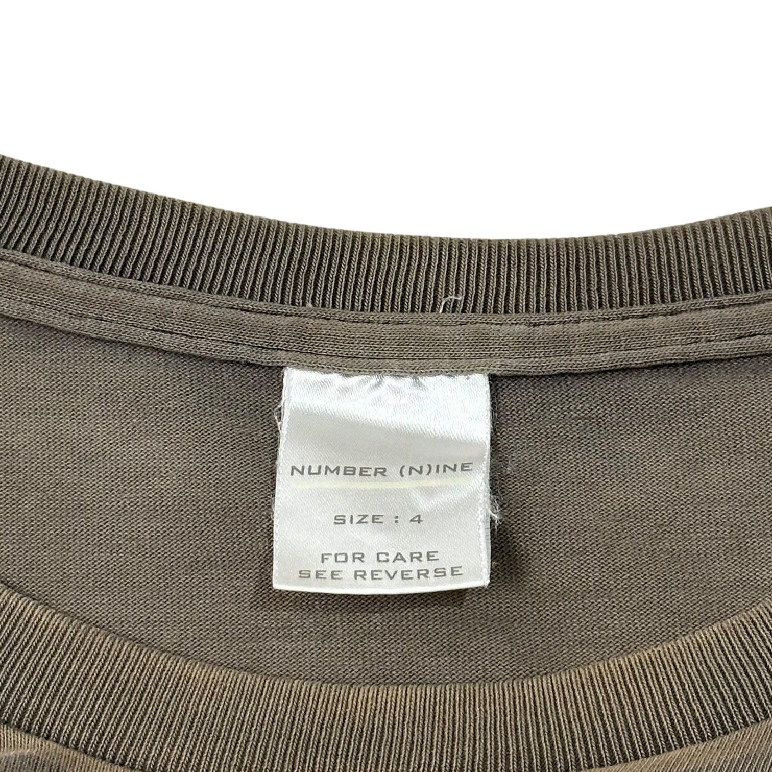 NUMBER (N)INE(ナンバーナイン) 01SS Time period 5/10 sleeve skull skull skull T-shirt タイム期 5分袖 スカル ドクロ Tシャツ 4(L) チャコールグレー