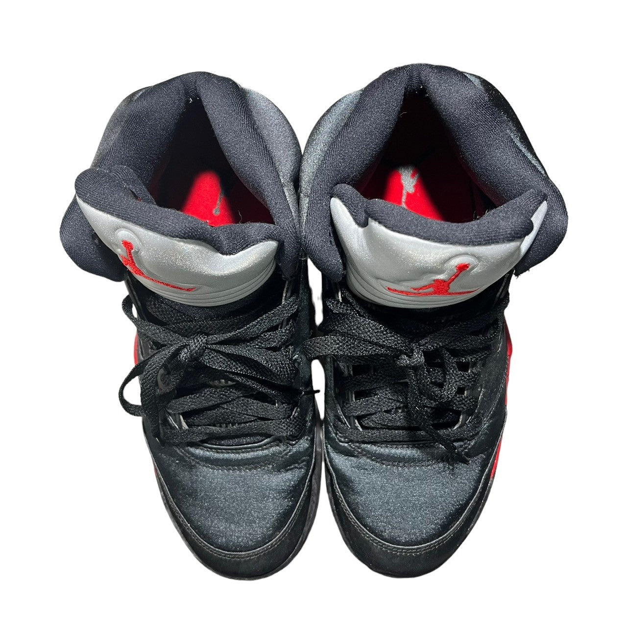 NIKE(ナイキ) Air Jordan 5 Satin "Bred" エアジョーダン 5 サテン ブレッド 136027-006 8(26cm) ブラック×レッド セメント