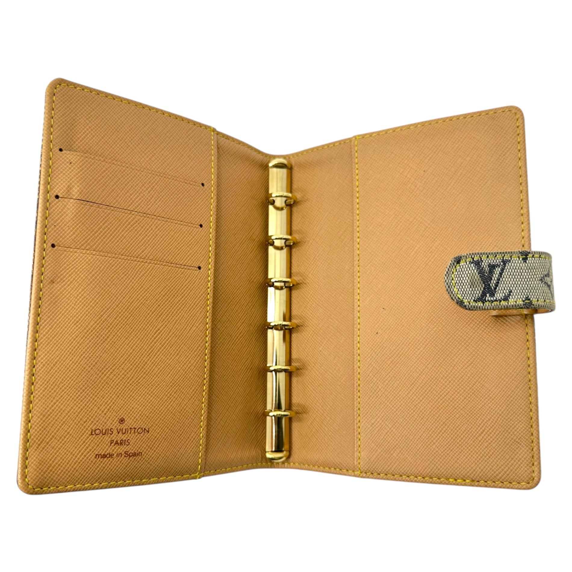 LOUIS VUITTON(ルイヴィトン) アジェンダPM ミニ モノグラム R20910 ホワイト×ネイビー CA1000 A6 手帳ケース