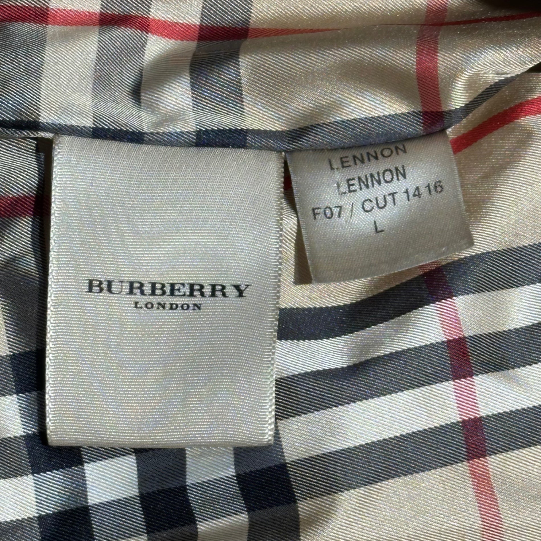 BURBERRY LONDON(バーバリーロンドン) 07AW Nova Check Lining Down Jacket ノヴァチェック ライニング ダウン ジャケット L ブラック LENNON