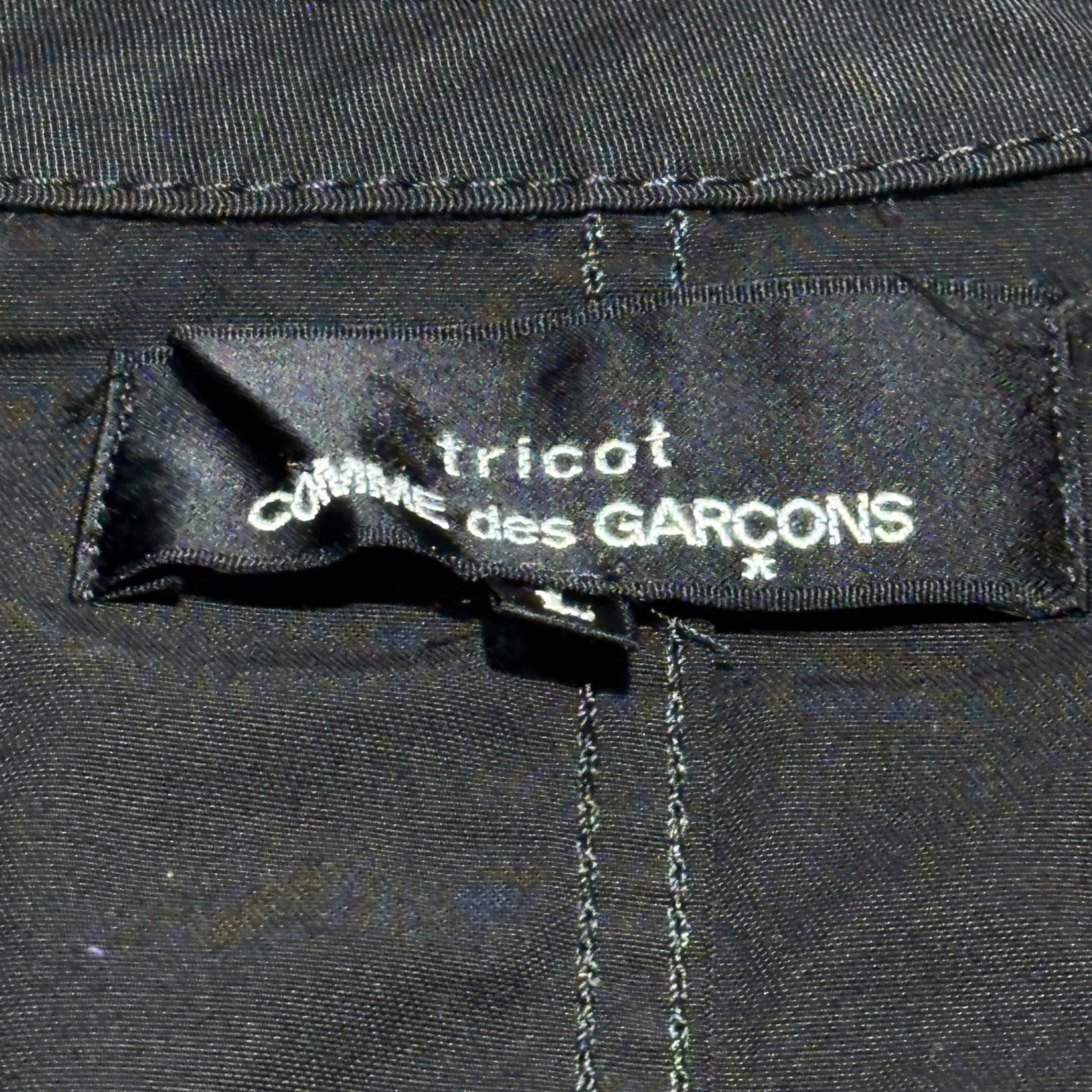 tricot COMME des GARCONS(トリココムデギャルソン) 10SS Cotton Nylon Cloth 2B Casual Jacket コットン ナイロン クロス カジュアル ジャケット TE-J007 L ブラック AD2009