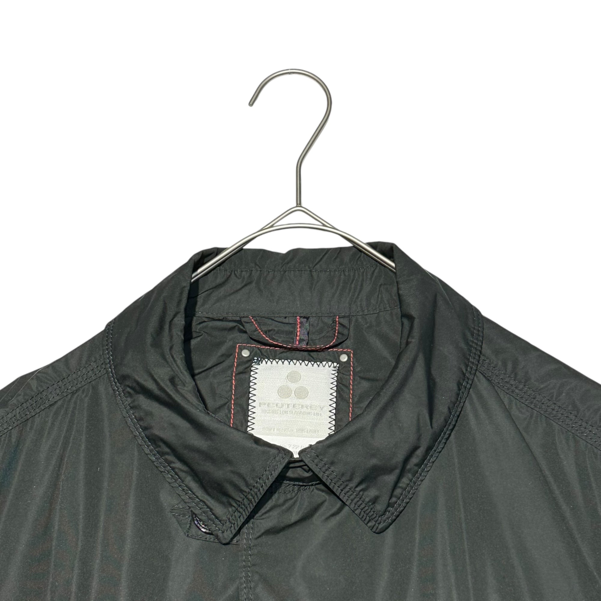 PEUTEREY(ピューテリー) Polyester Sleeve Logo Hunting Long Jacket ポリエステル 袖ロゴ ハンティング ロング ジャケット CS01-2010-399 52(L~XL) ブラック