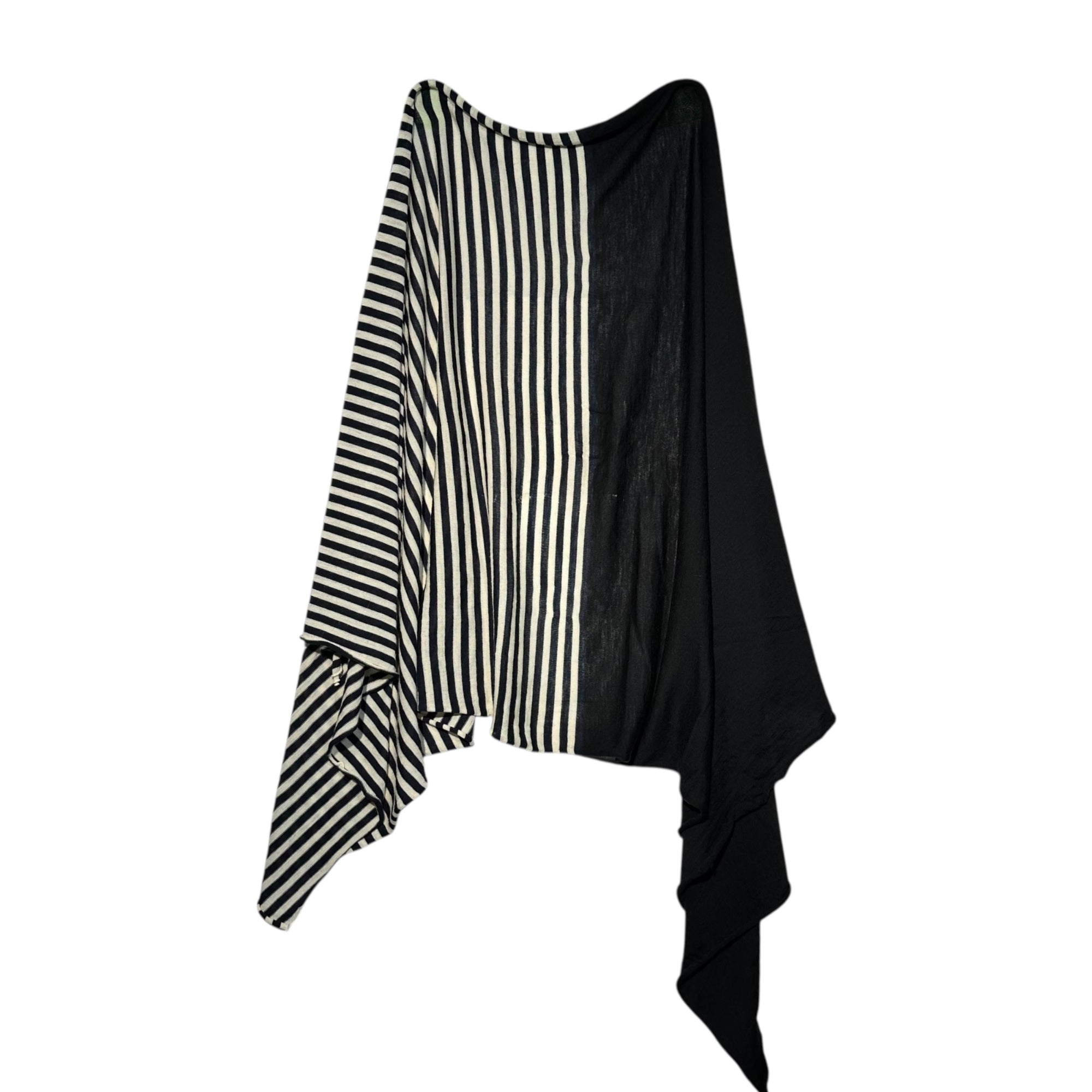 COMME des GARCONS COMME des GARCONS(コムデギャルソンコムデギャルソン) Wool Border Stole ウール ボーダー ストール W13N005 ホワイト×ネイビー×ブラック