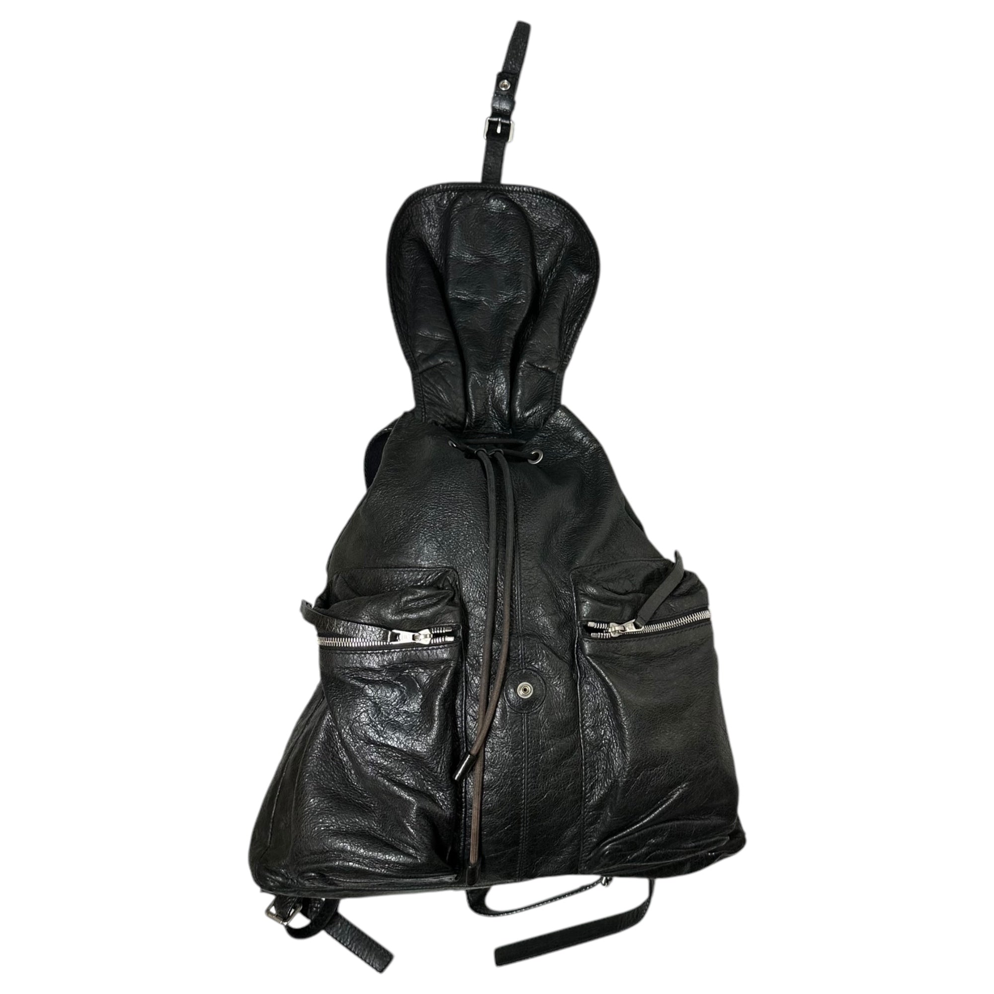 BALENCIAGA(バレンシアガ) W pocket lamb leather backpack Wポケット ラム レザー バックパック 326404・1000 1・002123 ブラック クラシック デイパック