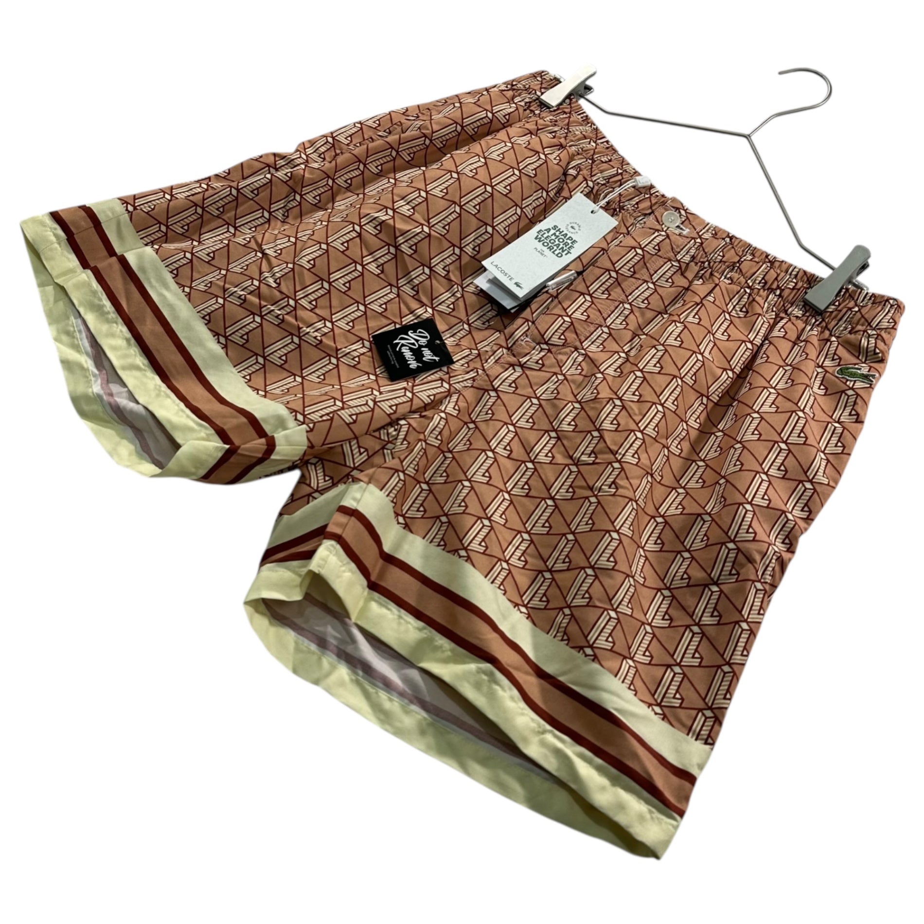 LACOSTE(ラコステ) Monogram Shorts モノグラム ショーツ ハーフ パンツ GH9928 00 F91 L ピンク
