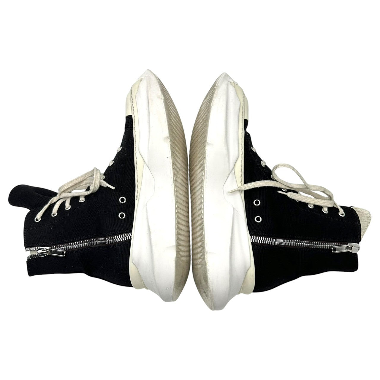 DRKSHDW(ダークシャドウ) ABSTRACT スター刺繍 アブストラクト ハイカット スニーカー DU01D1840 CBEM9 44(29cm程度) ブラック×ホワイト 箱付 Rick Owens リック オウエンス