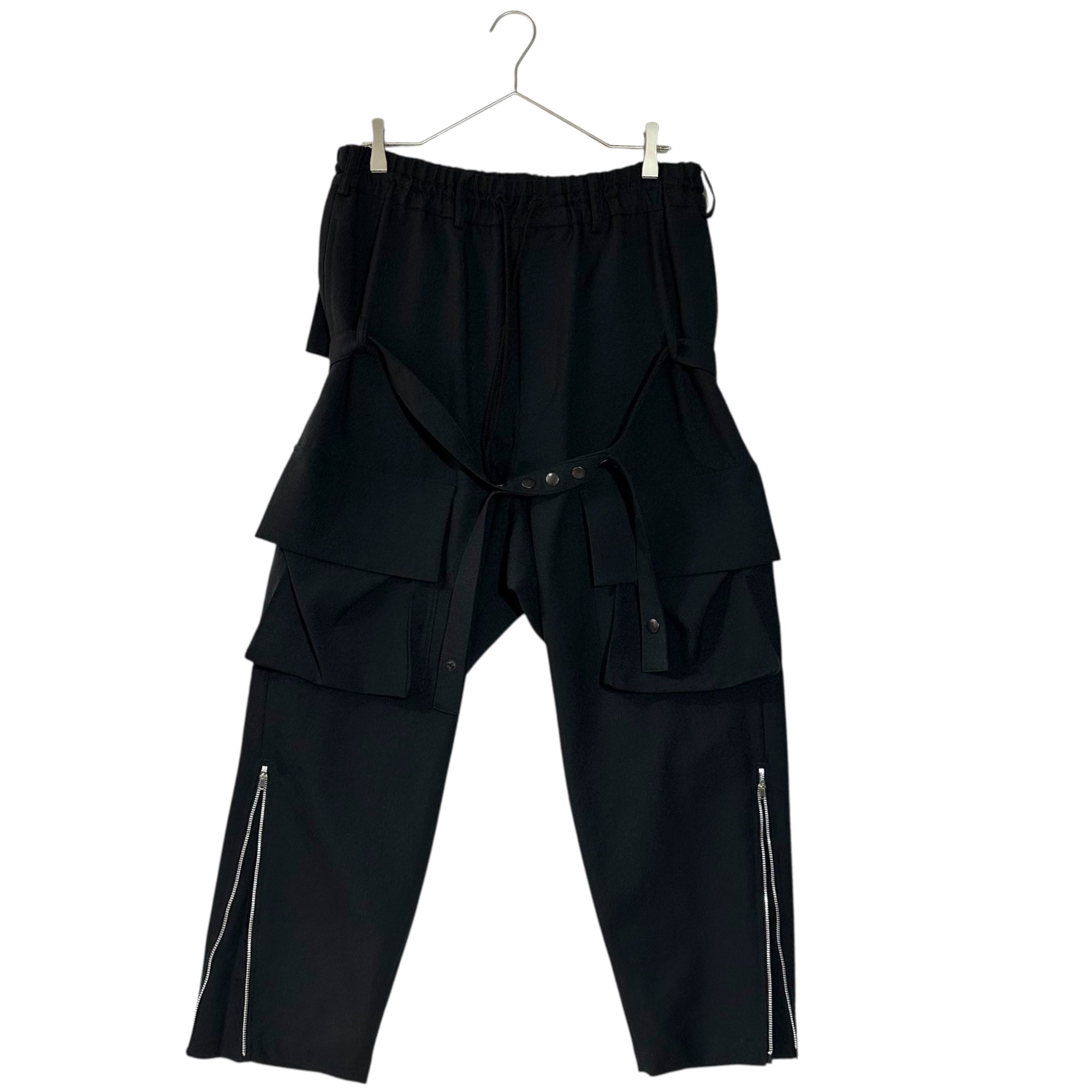 s'yte(サイト) Polyester cargo pants ポリエステル カーゴ パンツ UQ-P09-904 3(M程度) ブラック ボンテージ